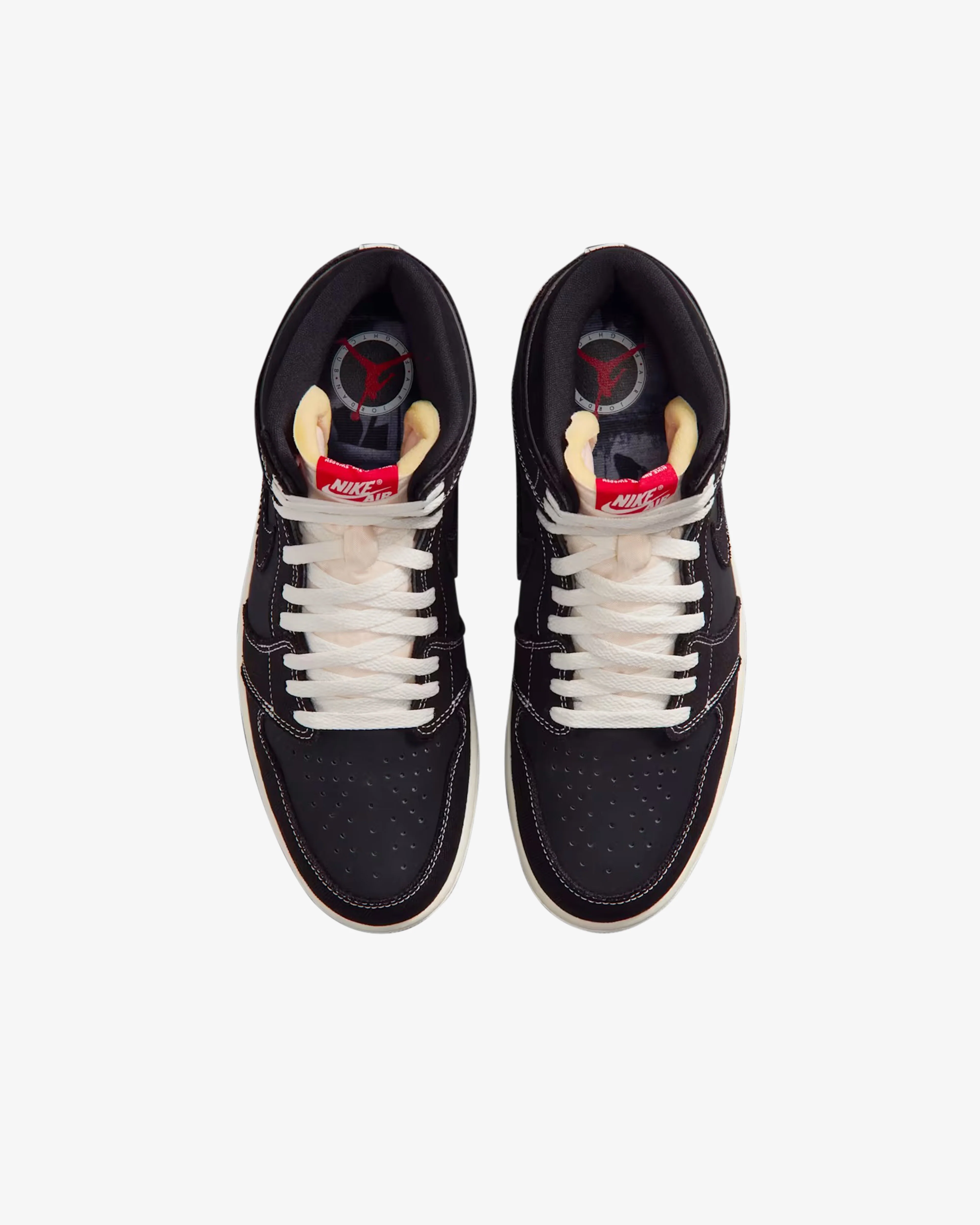 Nike - Men's Air Jordan 1 Retro High OG Sneakers - (Black/Red/Sail) - Image 4