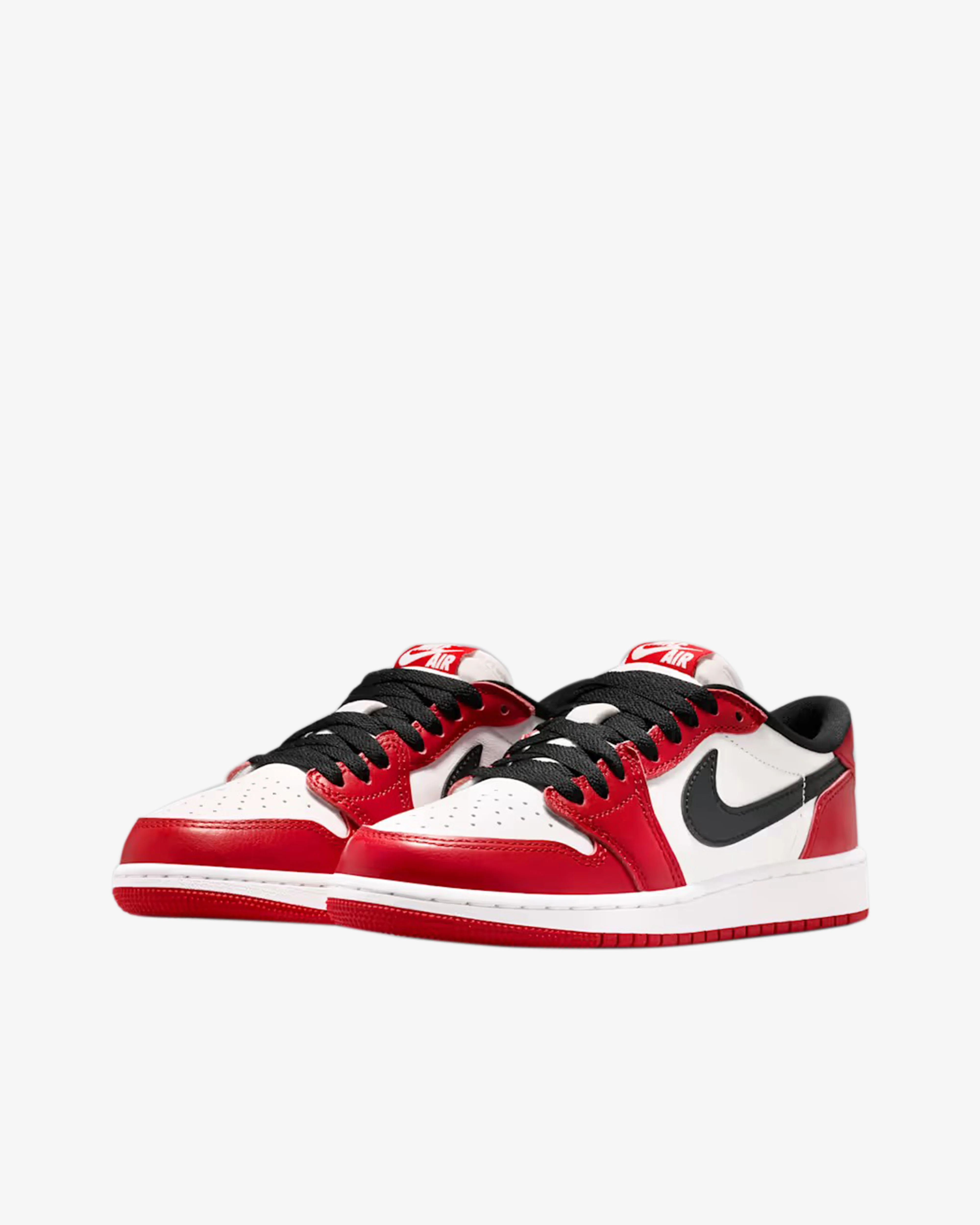 Nike -  Air Jordan 1 Retro Low Grade School Sneakers - (Red/Black/White) - Image 3