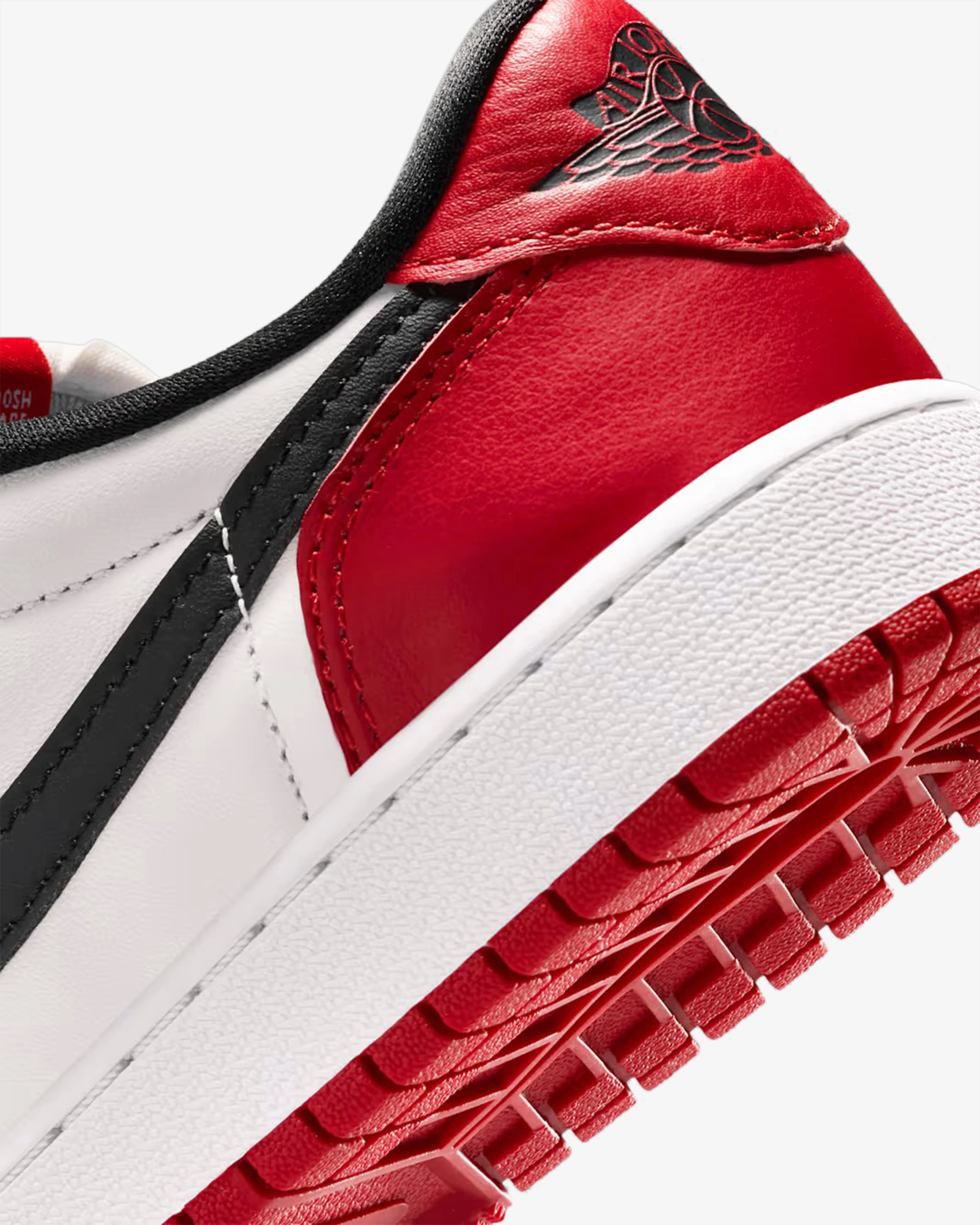 Nike -  Air Jordan 1 Retro Low Grade School Sneakers - (Red/Black/White) - Image 6