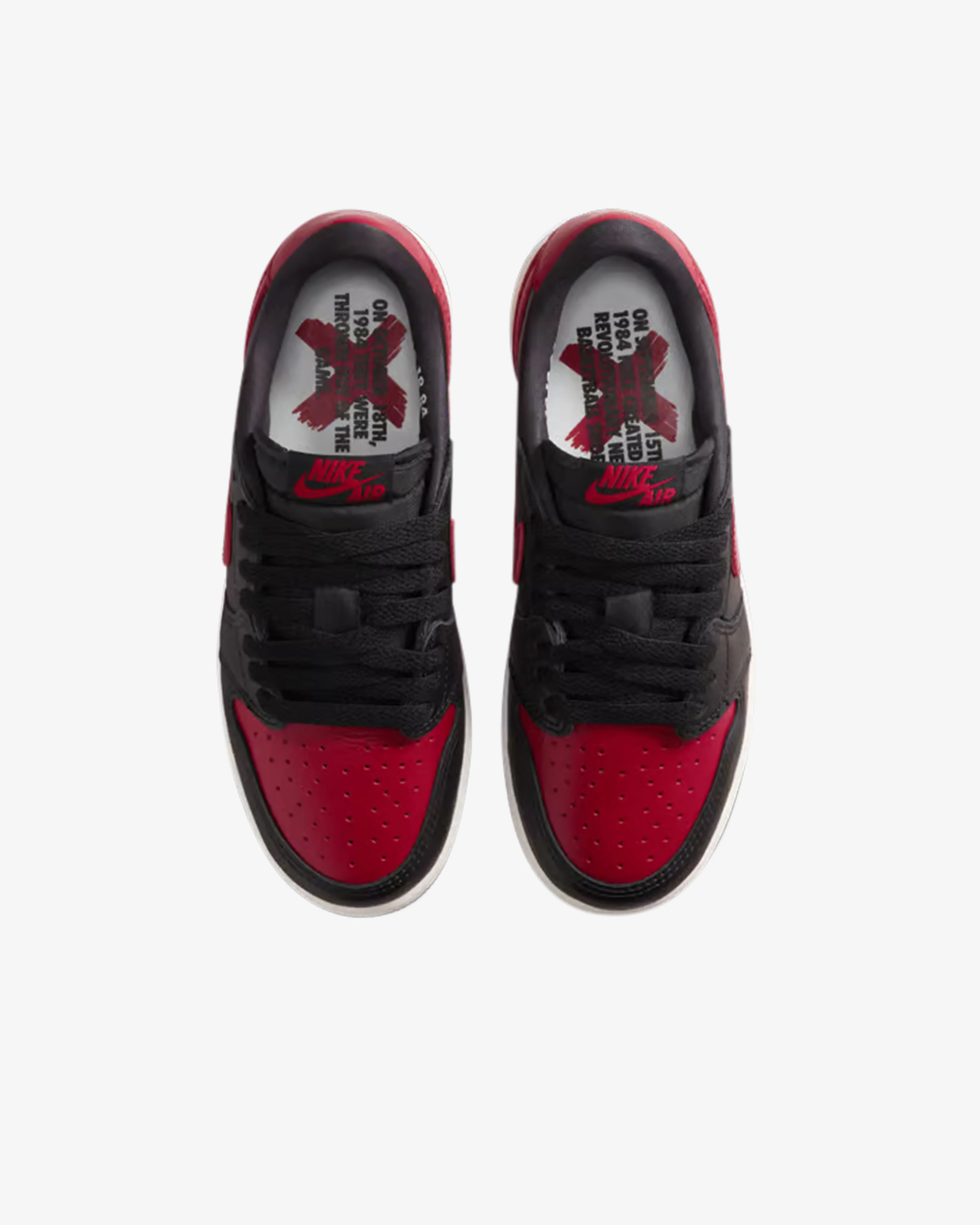 Nike - Air Jordan 1 Retro Low OG GS Sneakers - (Black/Red/White) - Image 3