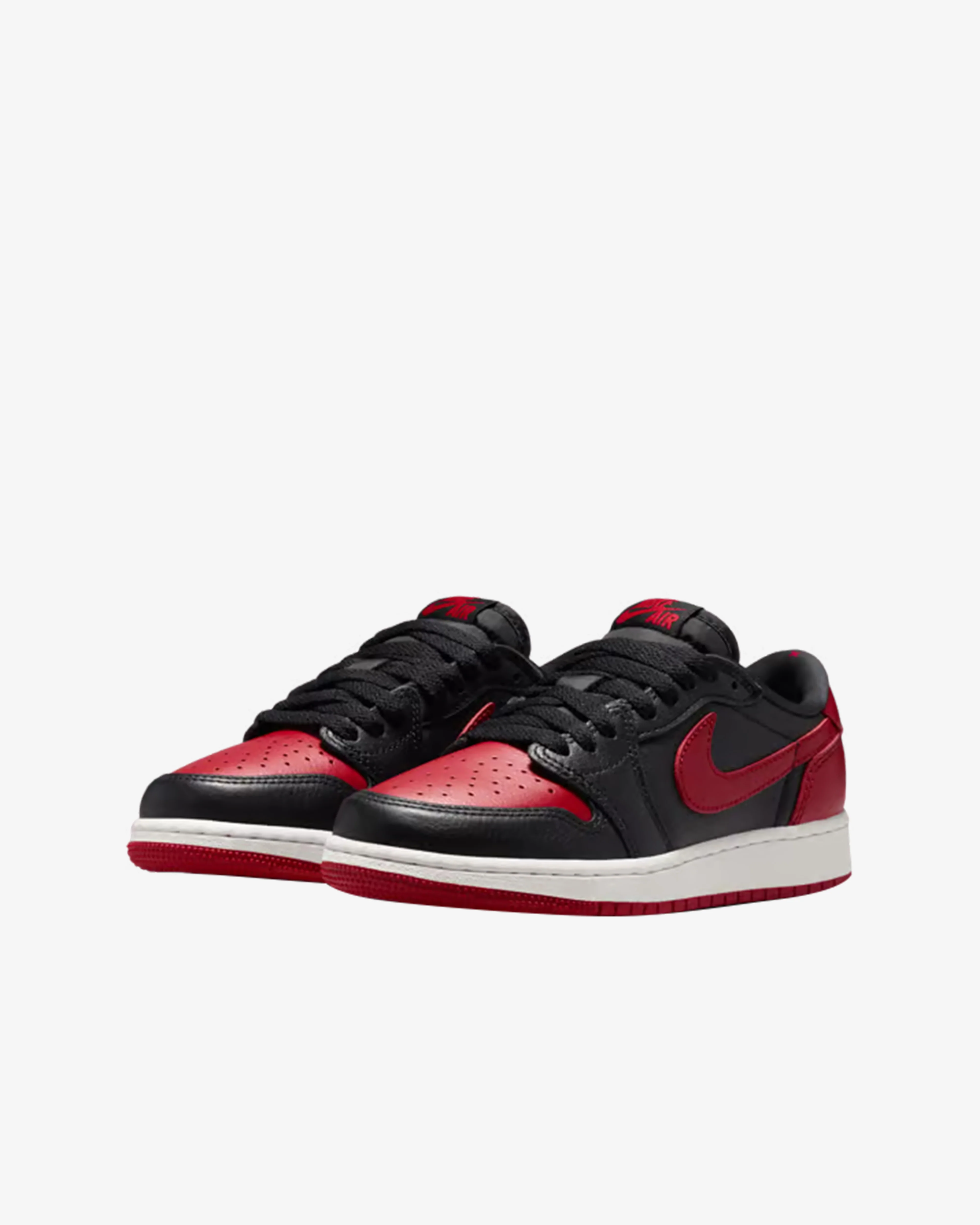 Nike - Air Jordan 1 Retro Low OG GS Sneakers - (Black/Red/White) - Image 5