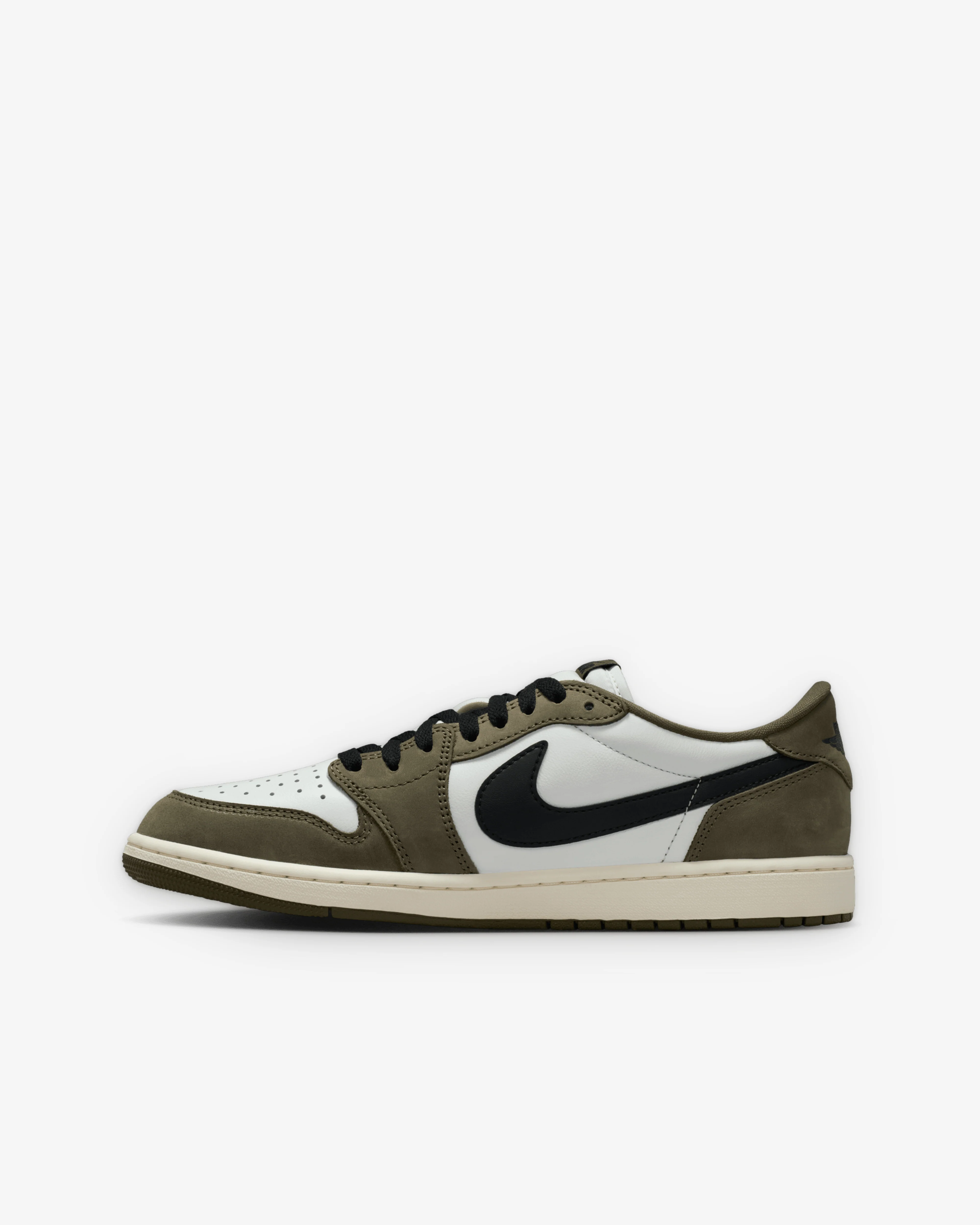 Nike - Men's Air Jordan 1 Retro Low OG Sneakers - (Medium Olive) - Image 2