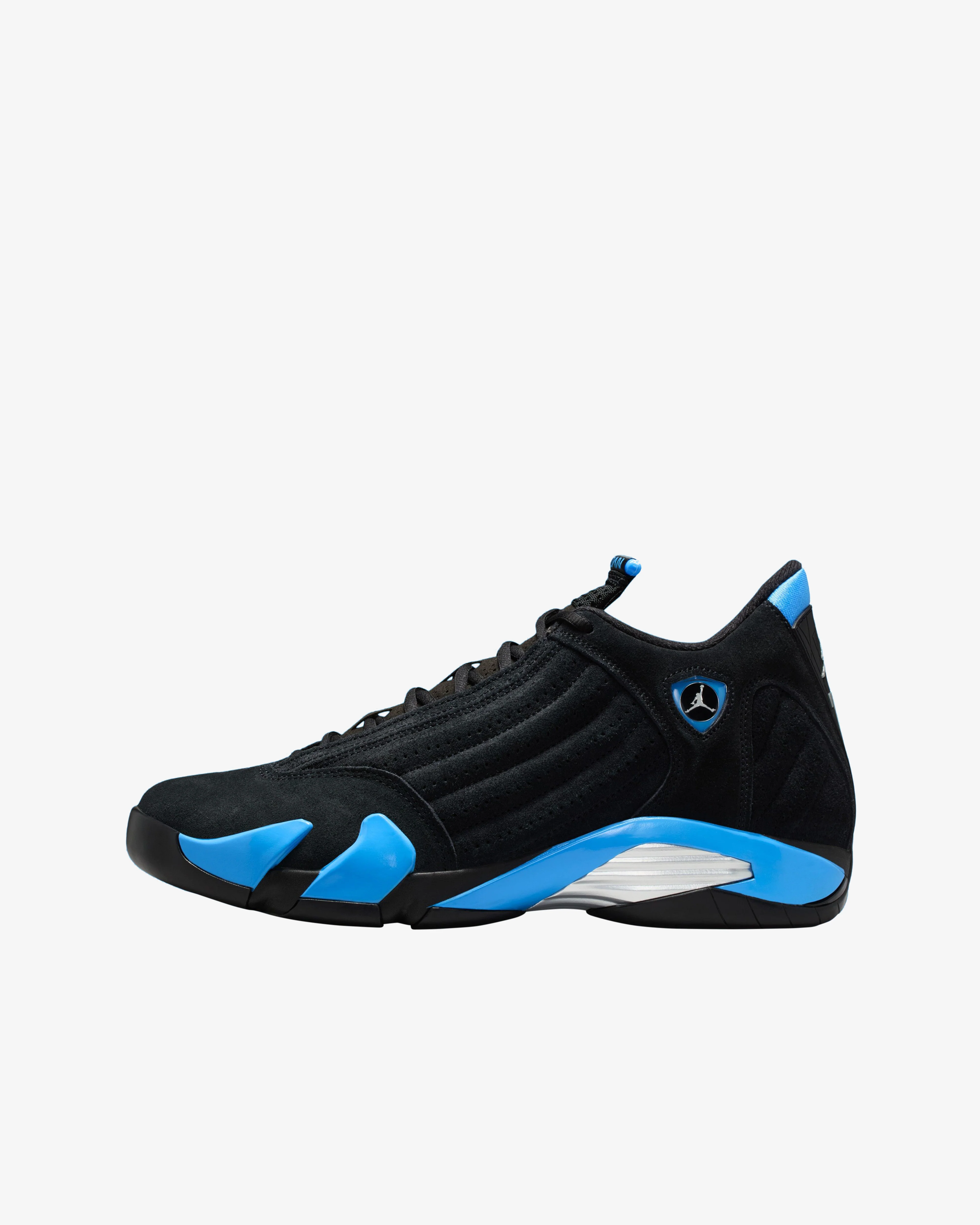 Nike - Men's Air Jordan 14 Retro Sneakers - (Black/University Blue/Metallic Silver/White) - Image 2
