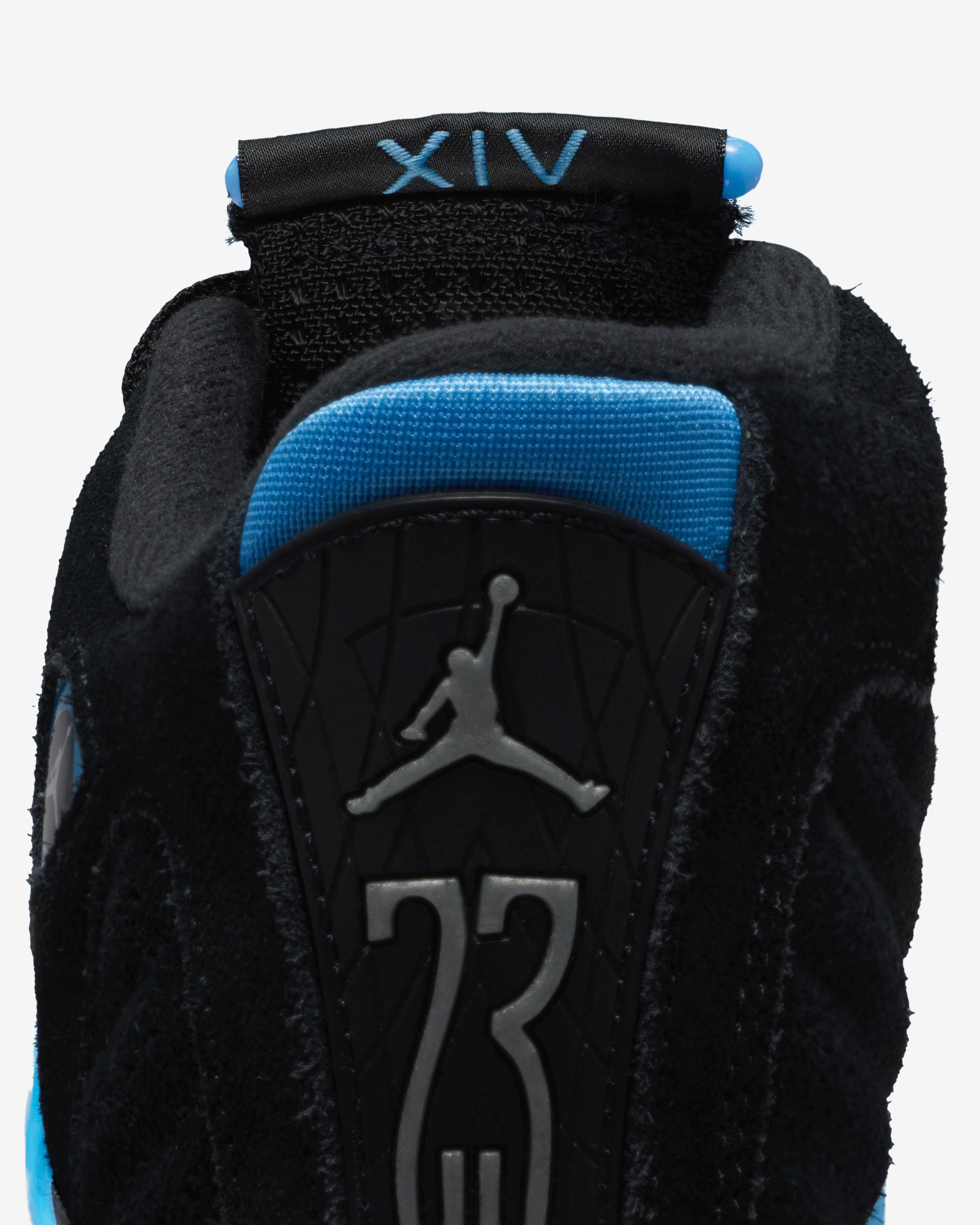 Nike - Men's Air Jordan 14 Retro Sneakers - (Black/University Blue/Metallic Silver/White) - Image 7