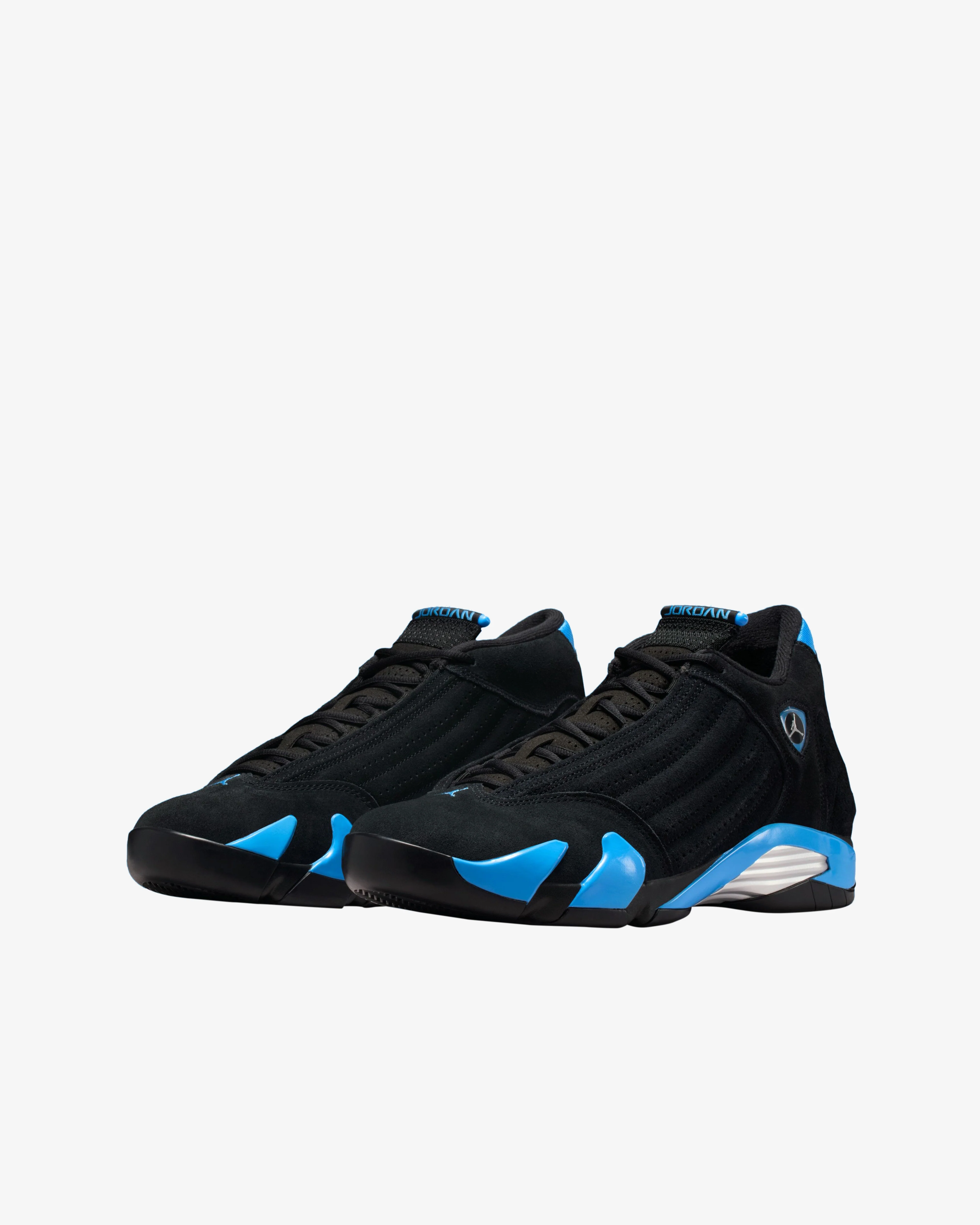 Nike - Men's Air Jordan 14 Retro Sneakers - (Black/University Blue/Metallic Silver/White) - Image 8