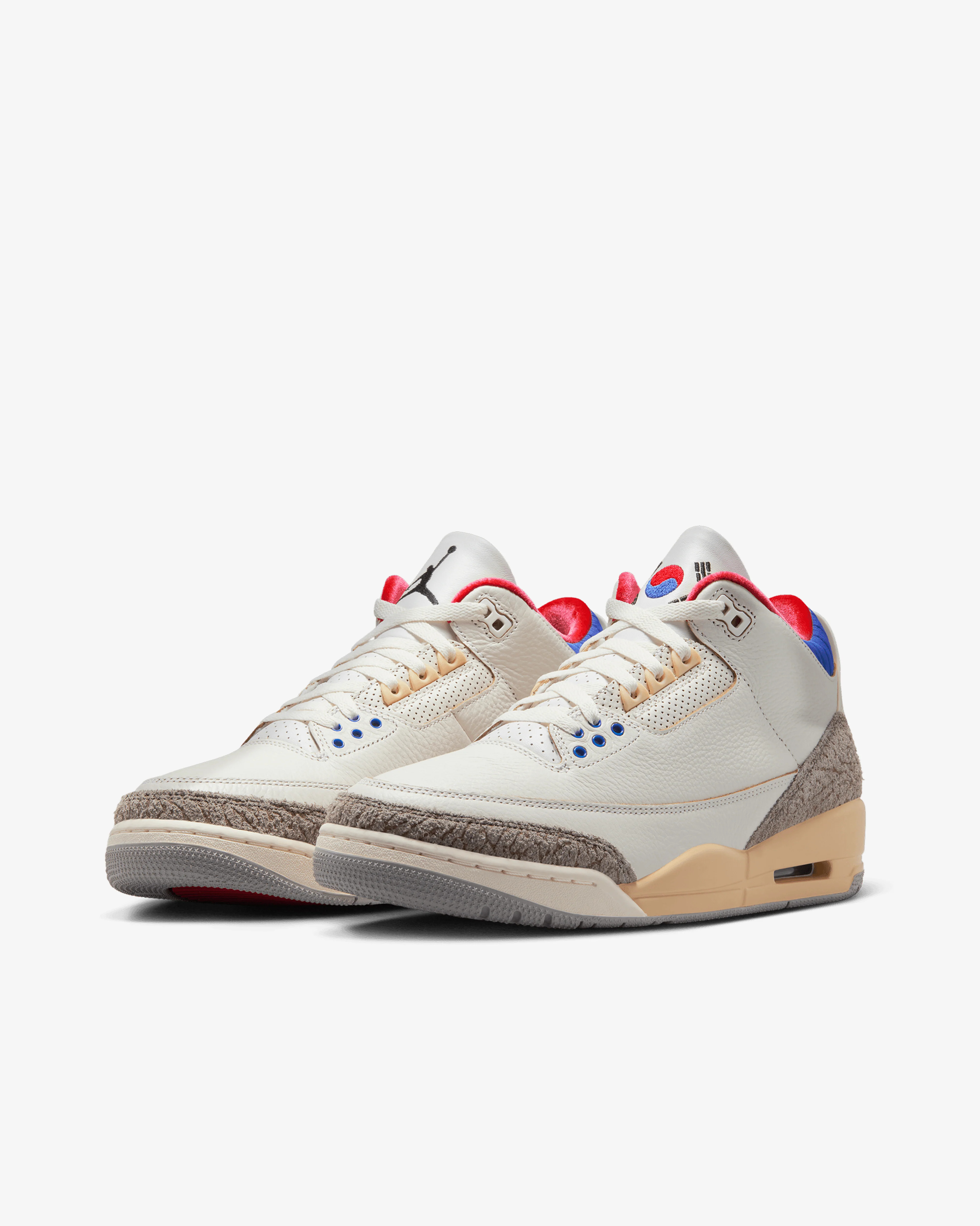 Nike - Men’s Air Jordan 3 Retro OG Sneakers - (White/Black/Sport Royal) - Image 3