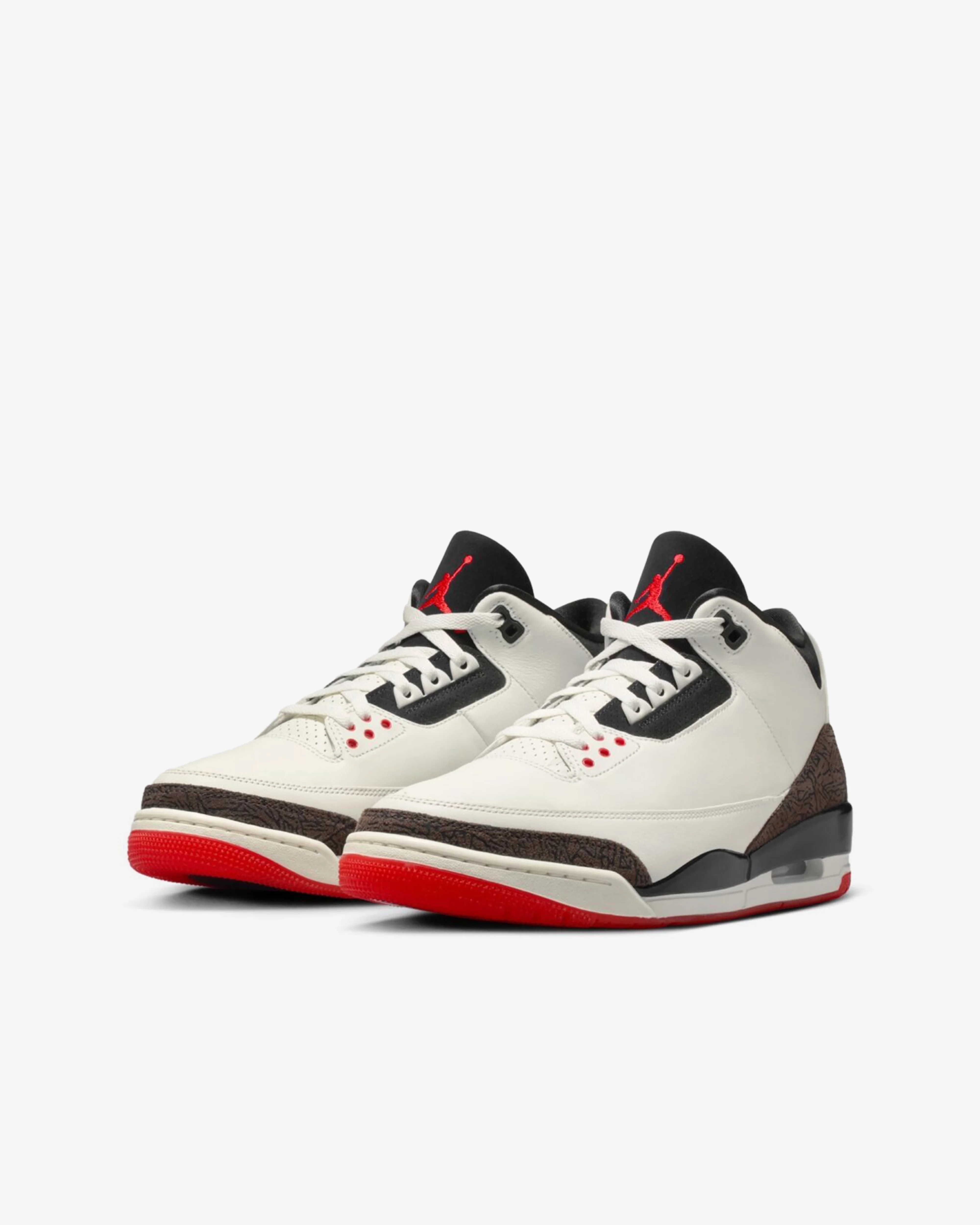 Nike - Men's Air Jordan 3 Sneakers - (Sail/University Red) - Image 5