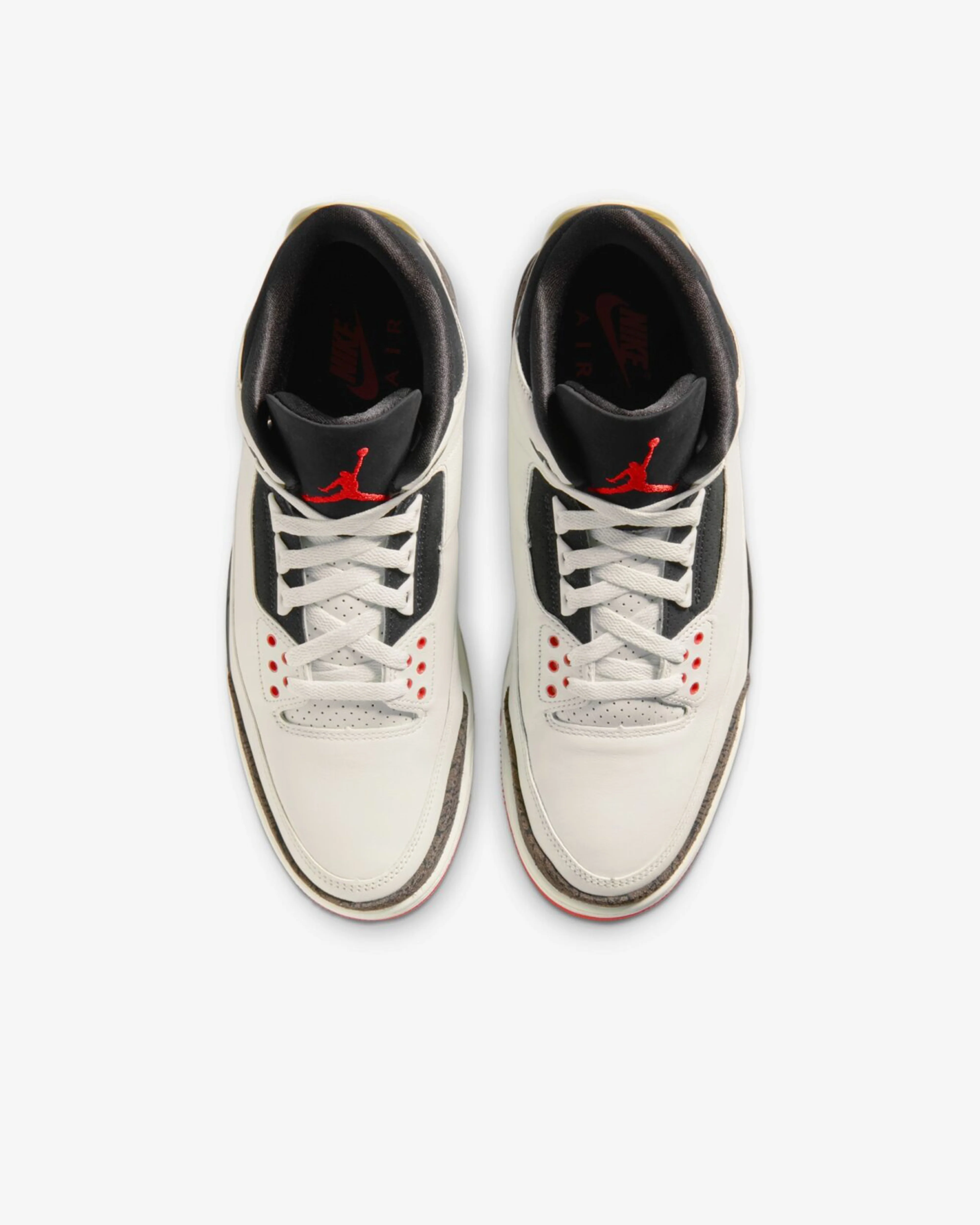 Nike - Men's Air Jordan 3 Sneakers - (Sail/University Red) - Image 6