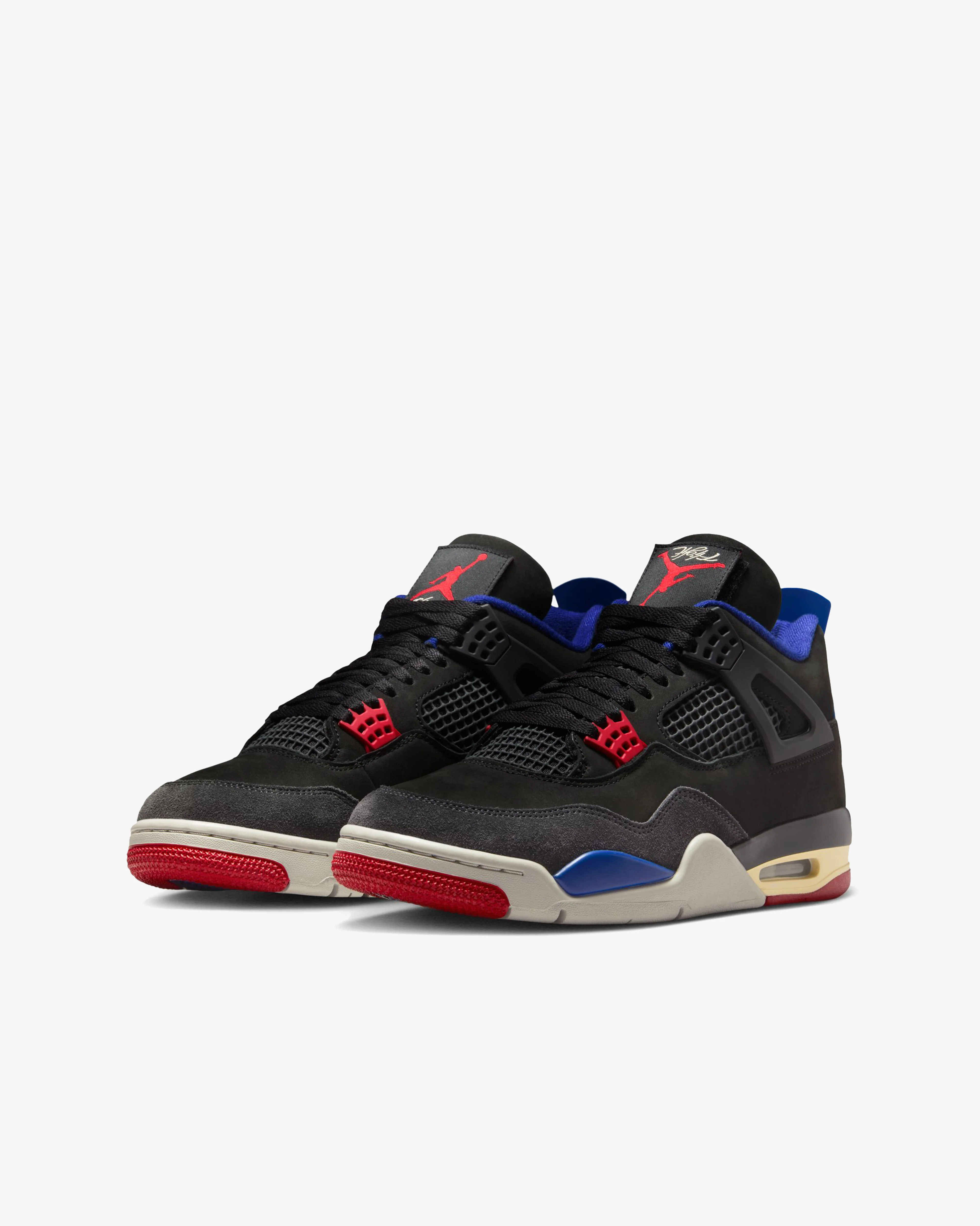 Nike - Men's Air Jordan 4 Retro Sneakers - (Black/Chile Red) - Image 3