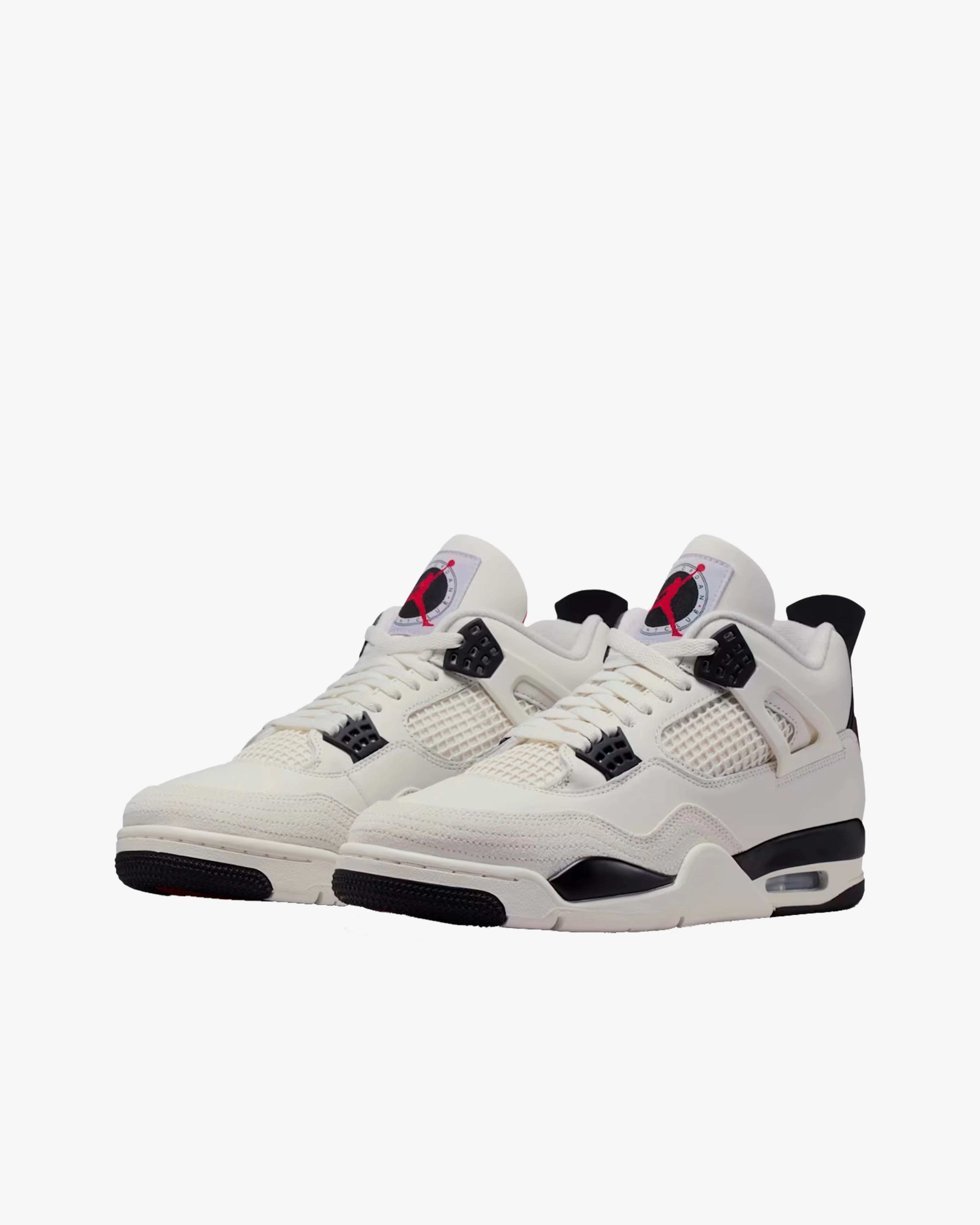Nike - Men's Air Jordan 4 Retro OG Flight Club Sneakers - (Sail/Black) - Image 3