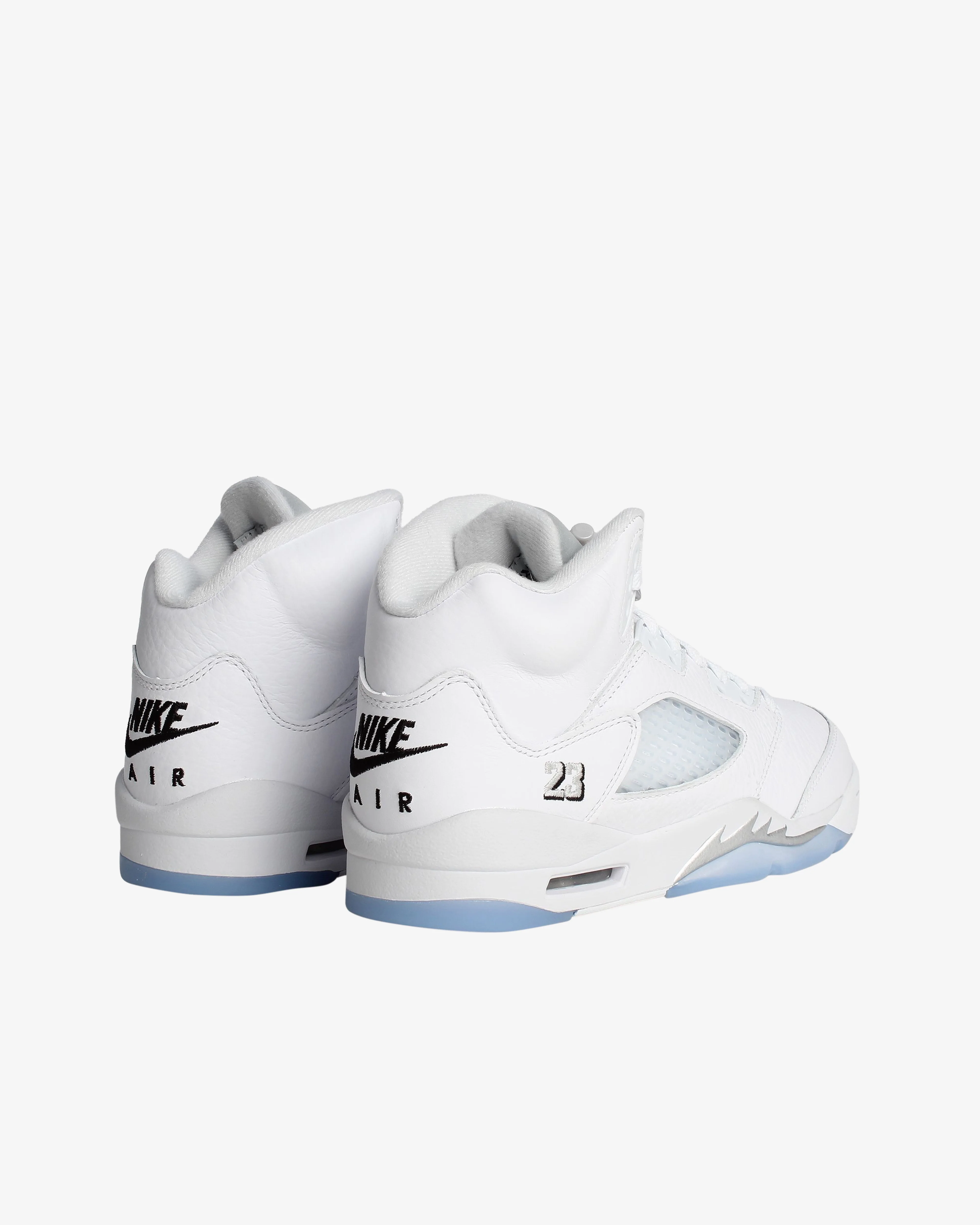 Nike - Air Jordan 5 Retro OG GS Sneakers - (White/Metallic Silver) - Image 3