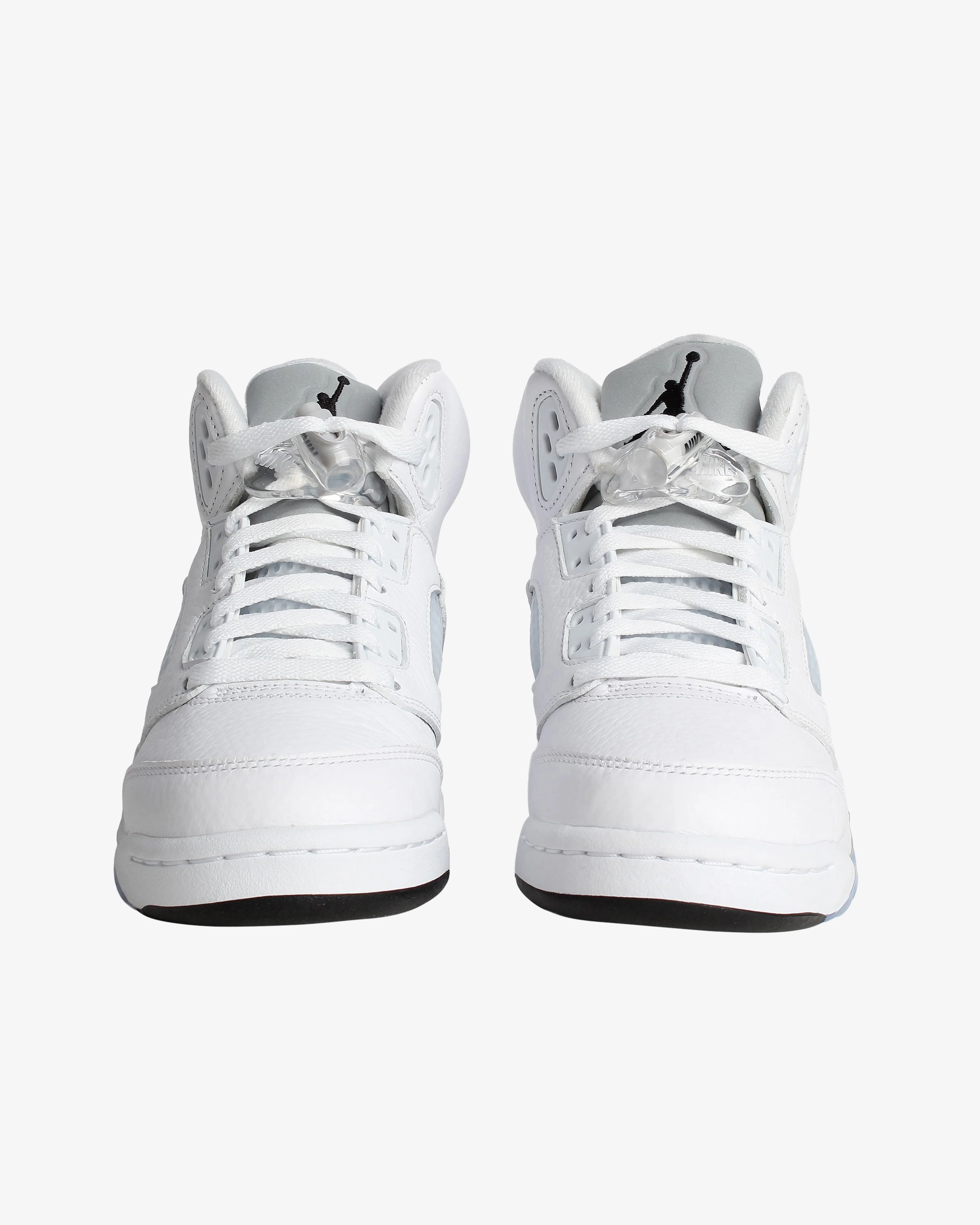 Nike - Air Jordan 5 Retro OG GS Sneakers - (White/Metallic Silver) - Image 5