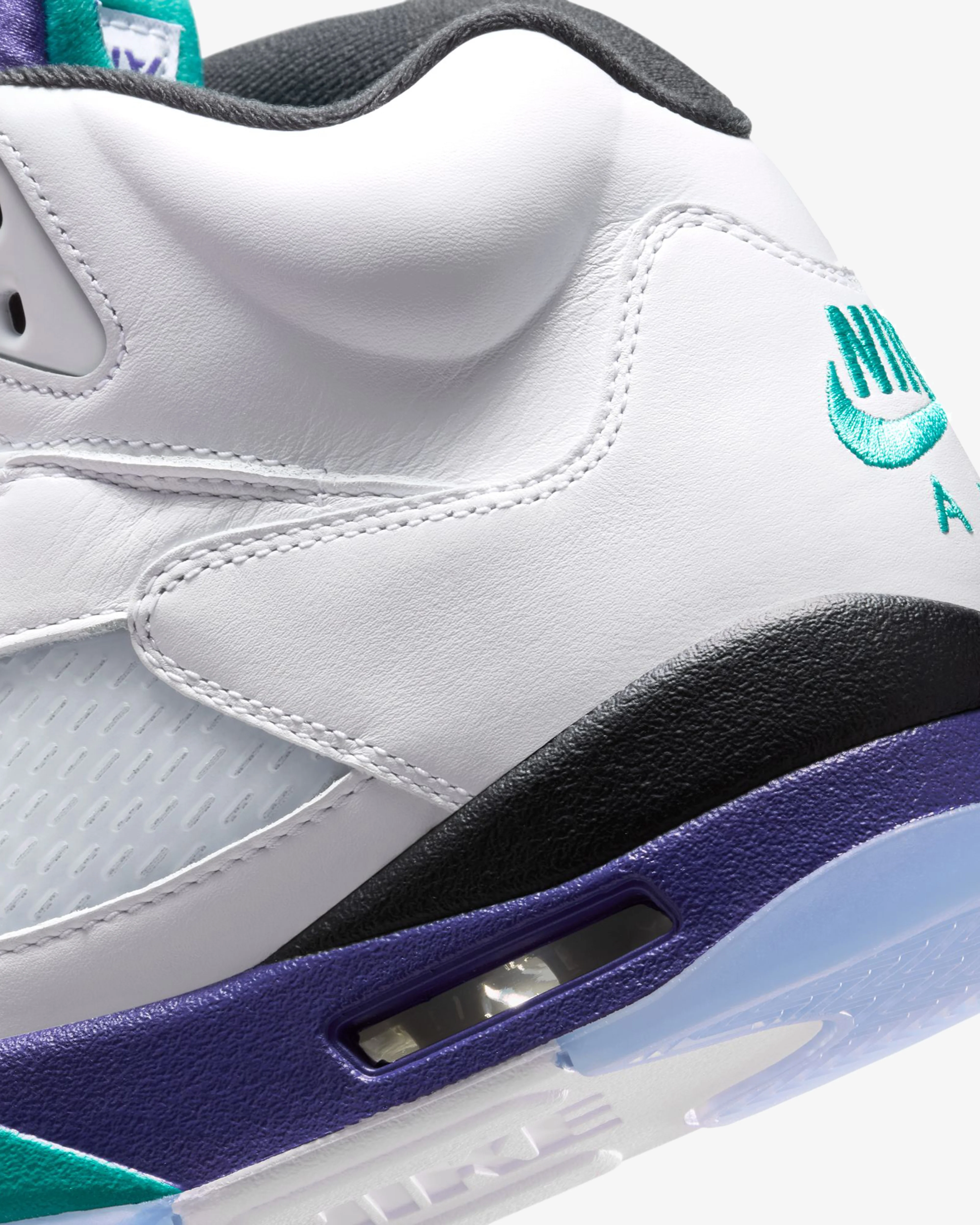 Nike - Men's Air Jordan 5 Retro OG Sneakers - (White/Grape) - Image 10