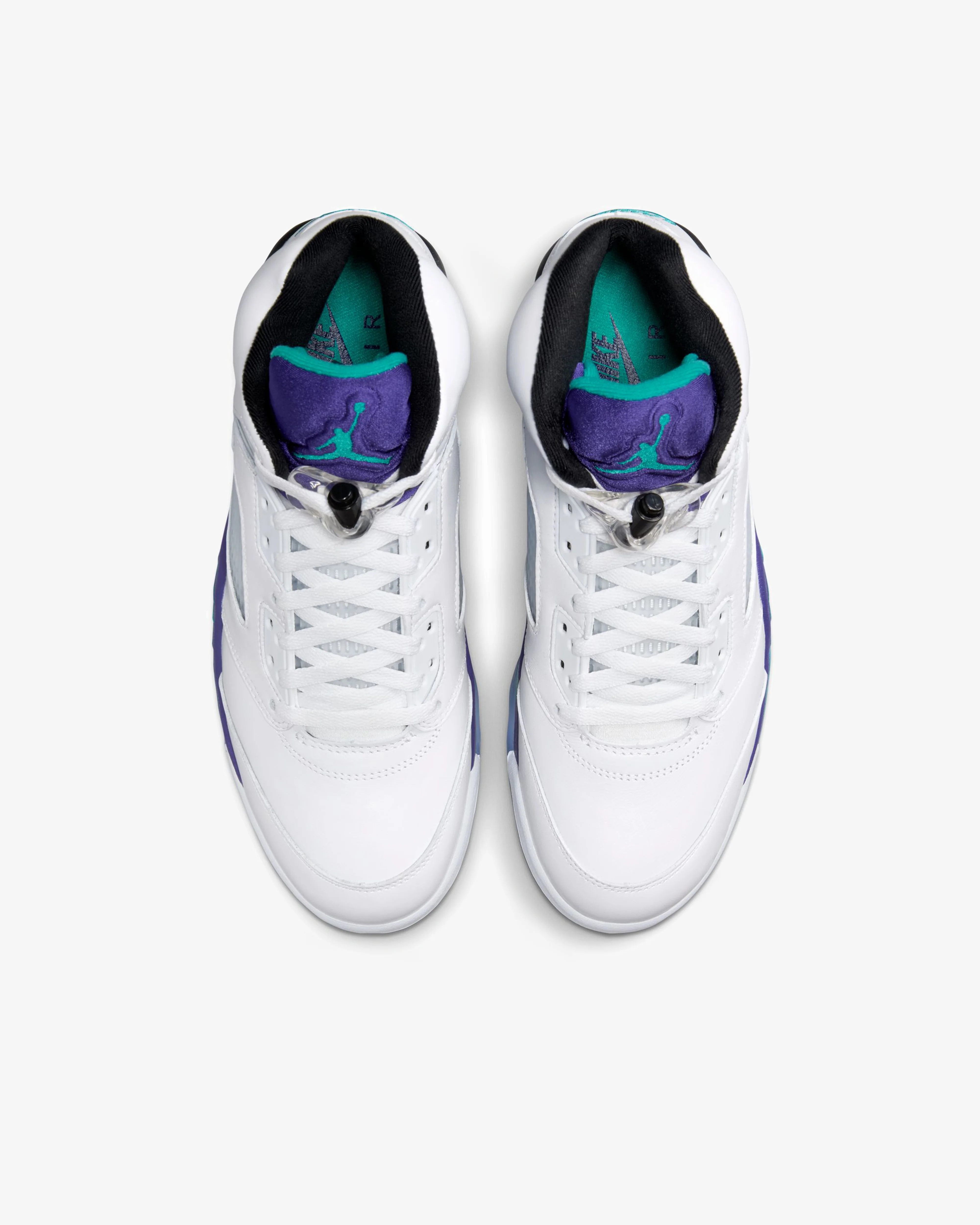 Nike - Men's Air Jordan 5 Retro OG Sneakers - (White/Grape) - Image 4