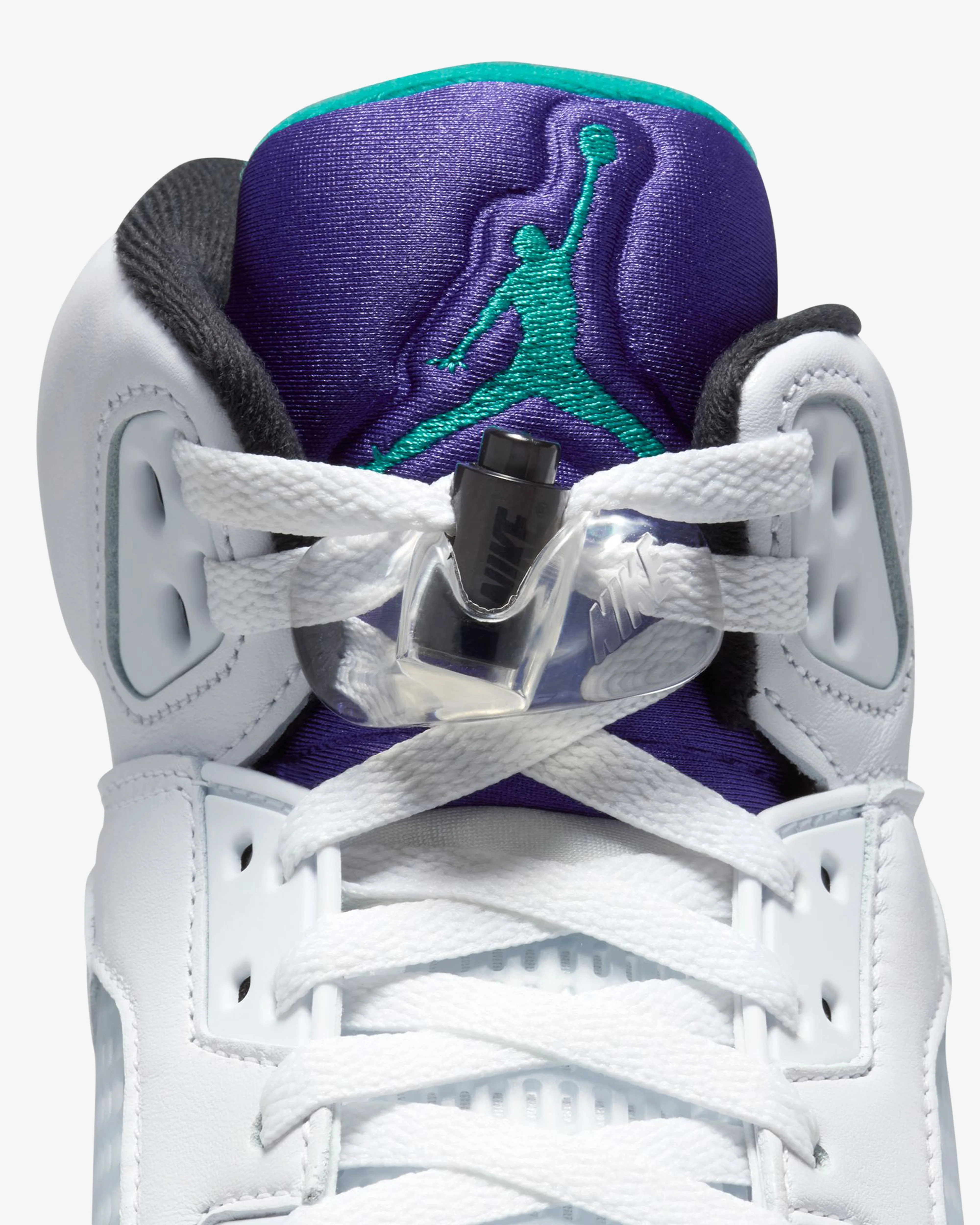 Nike - Men's Air Jordan 5 Retro OG Sneakers - (White/Grape) - Image 8