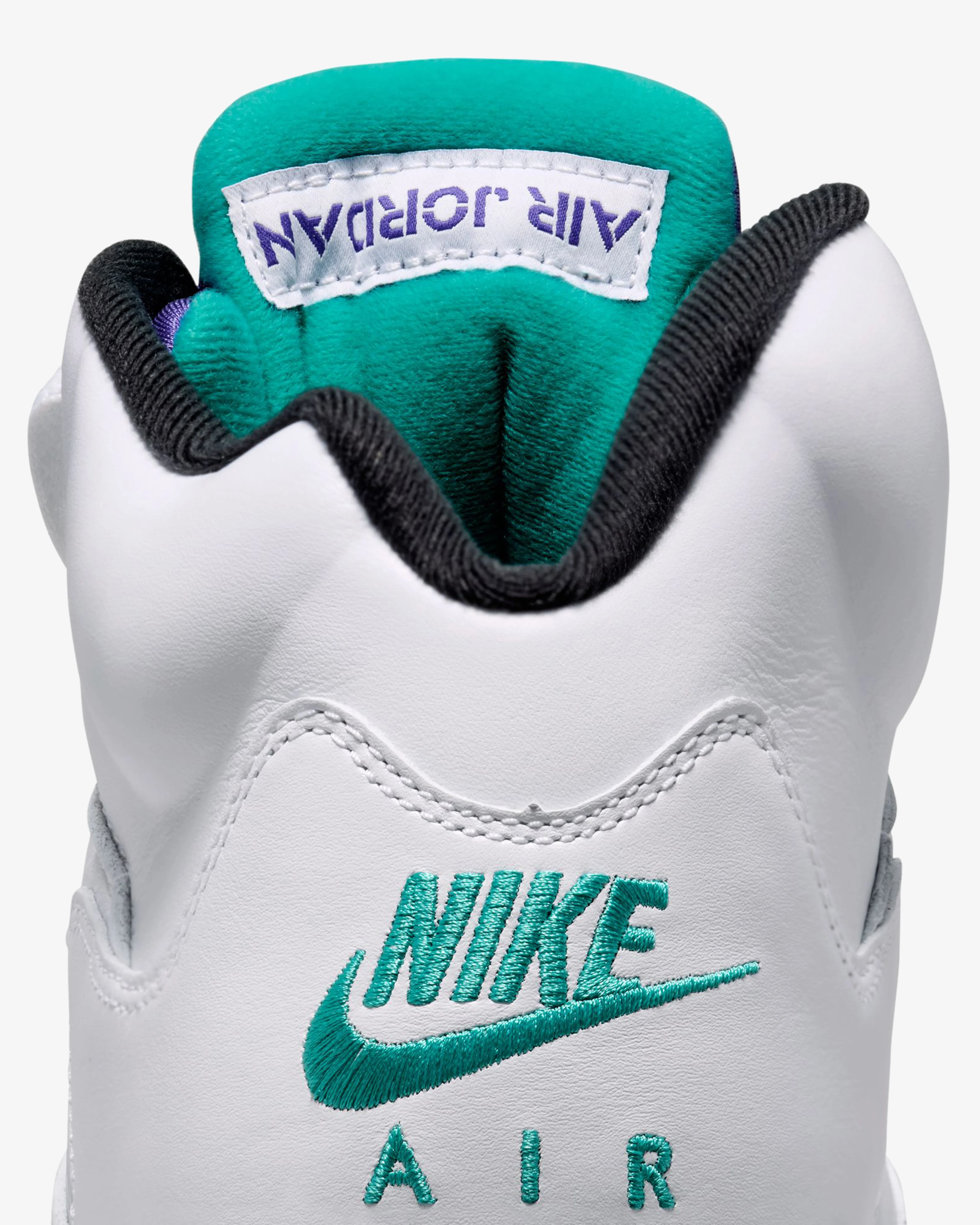 Nike - Men's Air Jordan 5 Retro OG Sneakers - (White/Grape) - Image 9