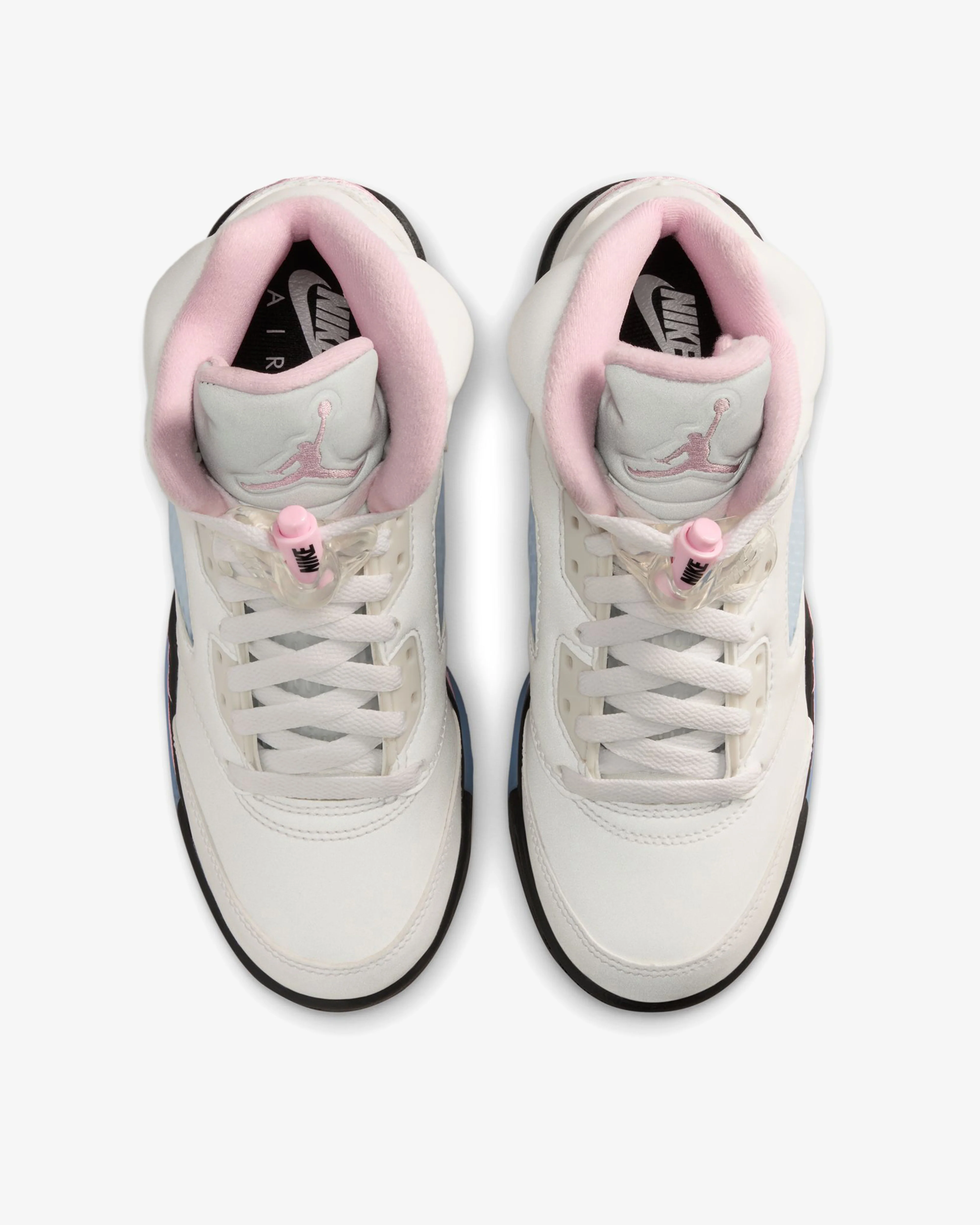 Nike - Men's Air Jordan 5 Retro Sneakers - (White/Pink) - Image 4
