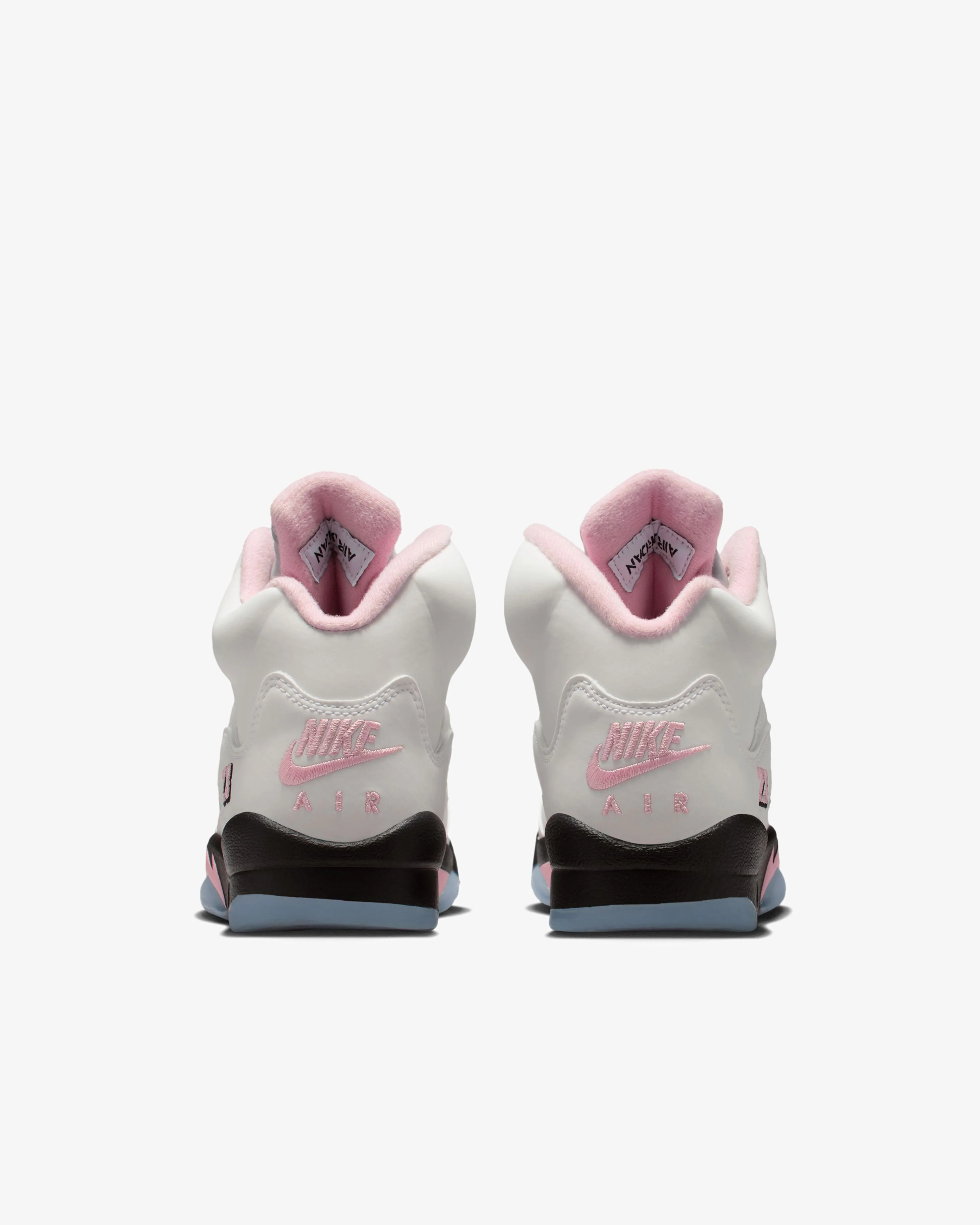 Nike - Men's Air Jordan 5 Retro Sneakers - (White/Pink) - Image 7