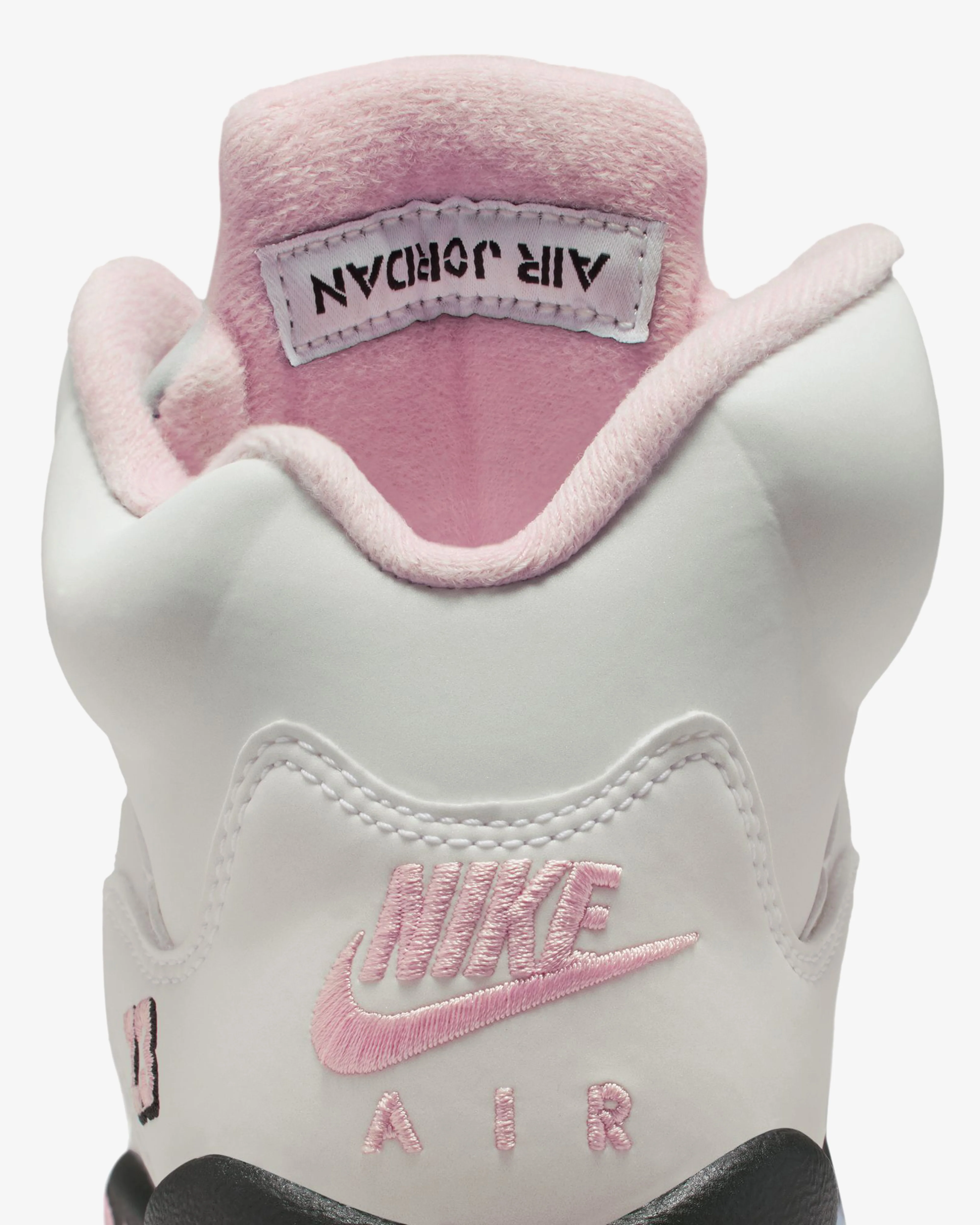 Nike - Men's Air Jordan 5 Retro Sneakers - (White/Pink) - Image 8