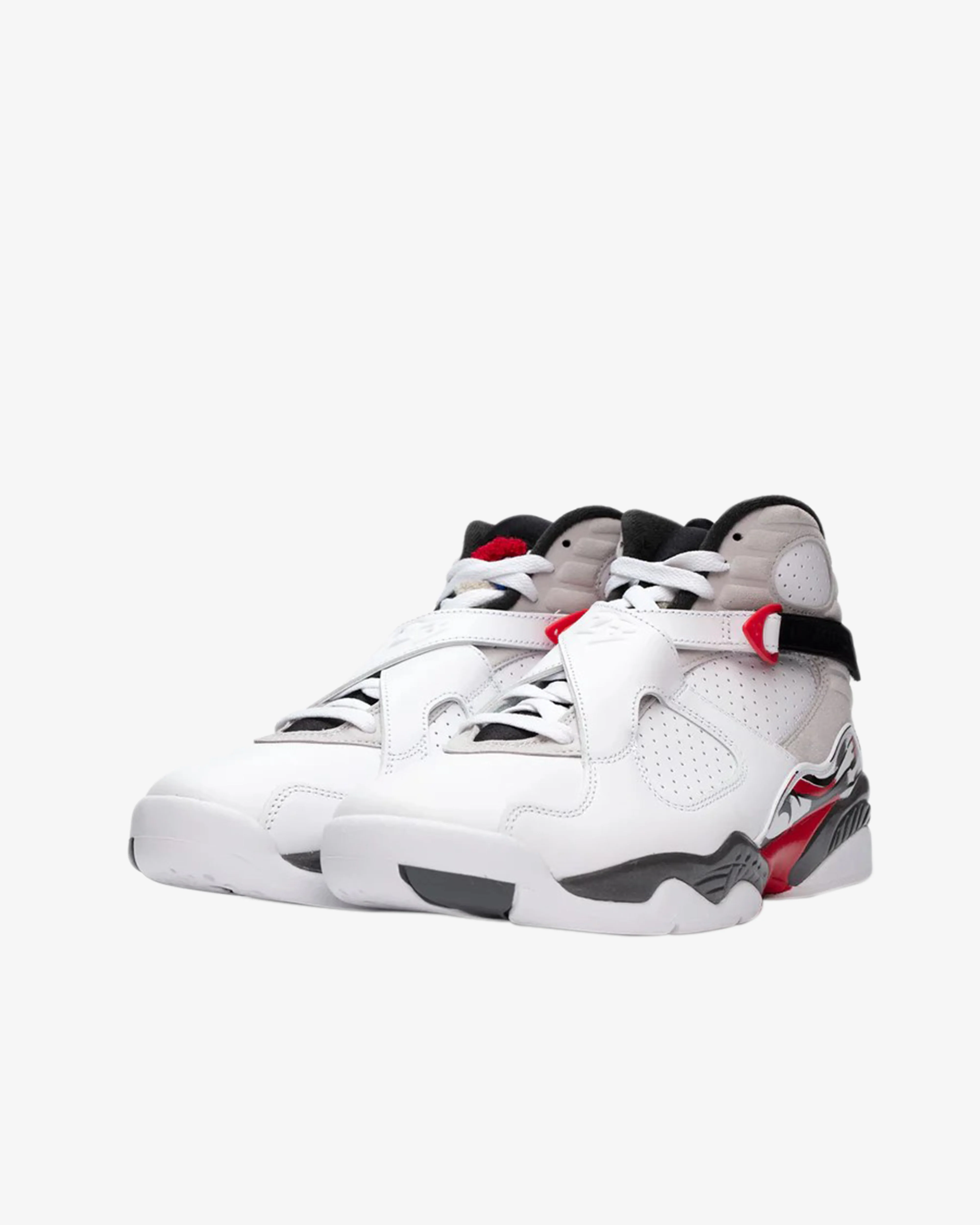 Nike - Men's Air Jordan 8 Retro Sneakers - (White/Black/Red) - Image 3