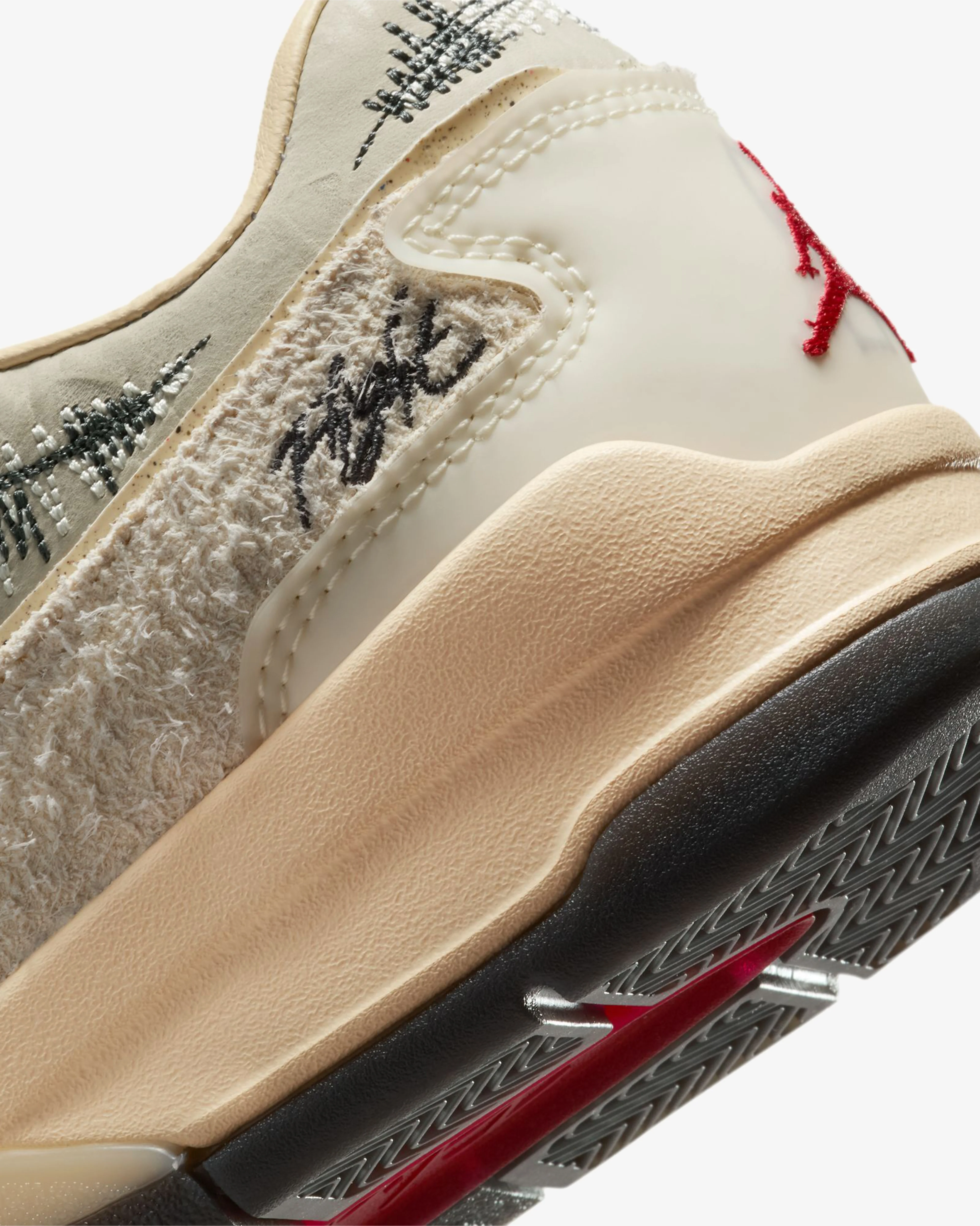 Nike x Téla - Women's Air Jordan Flight Court SP Sneakers - (Coconut Milk/Noir) - Image 10