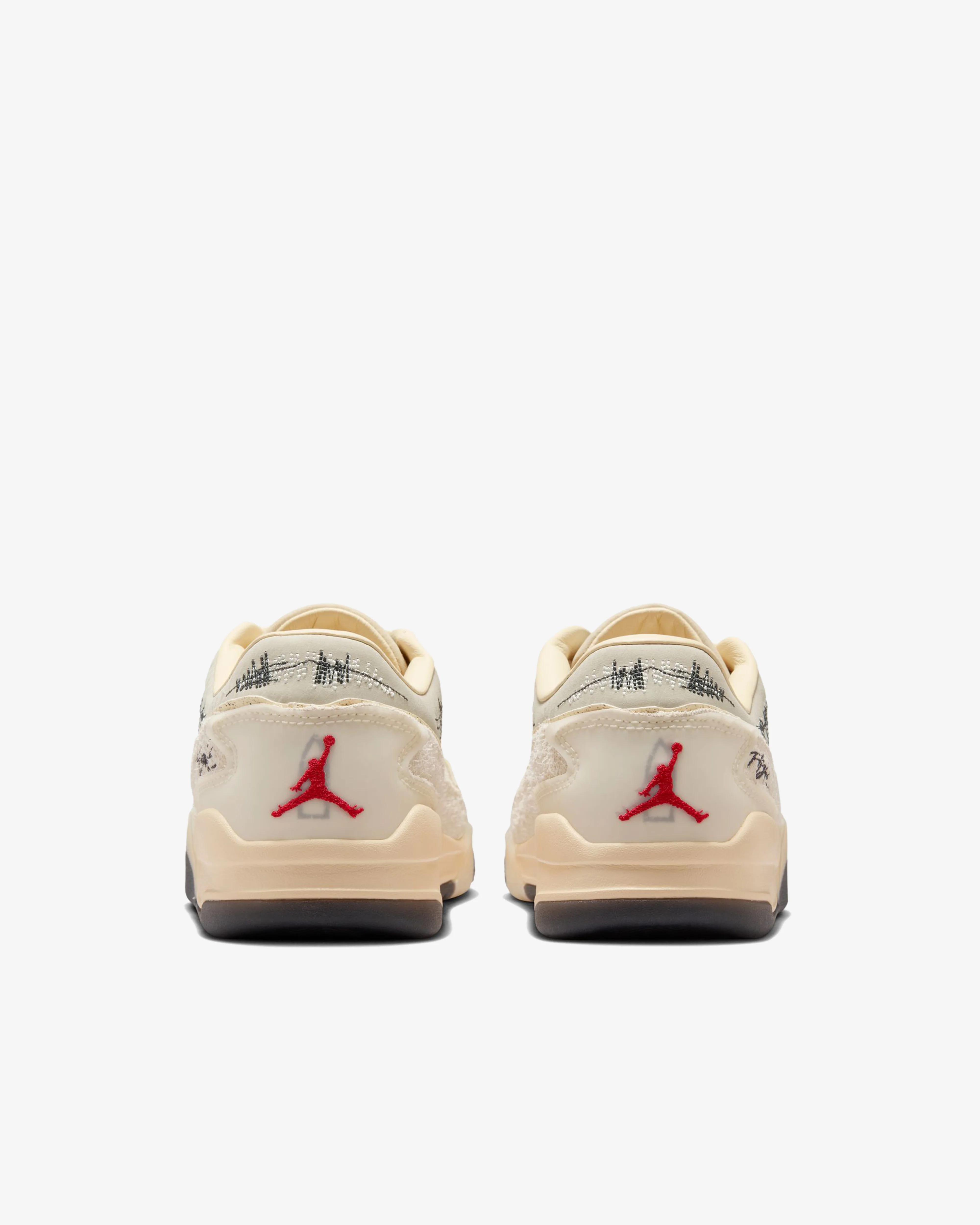 Nike x Téla - Women's Air Jordan Flight Court SP Sneakers - (Coconut Milk/Noir) - Image 5