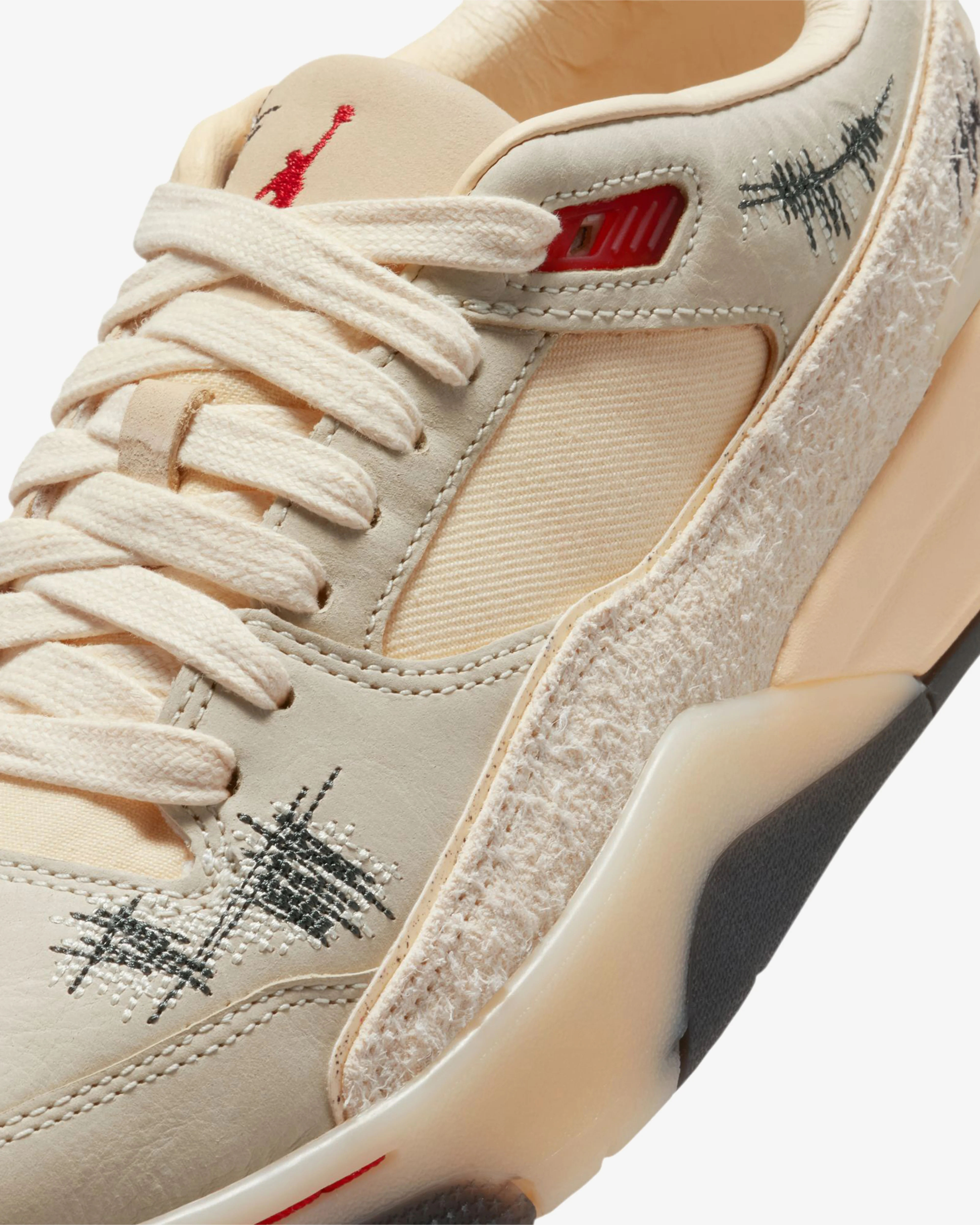 Nike x Téla - Women's Air Jordan Flight Court SP Sneakers - (Coconut Milk/Noir) - Image 7