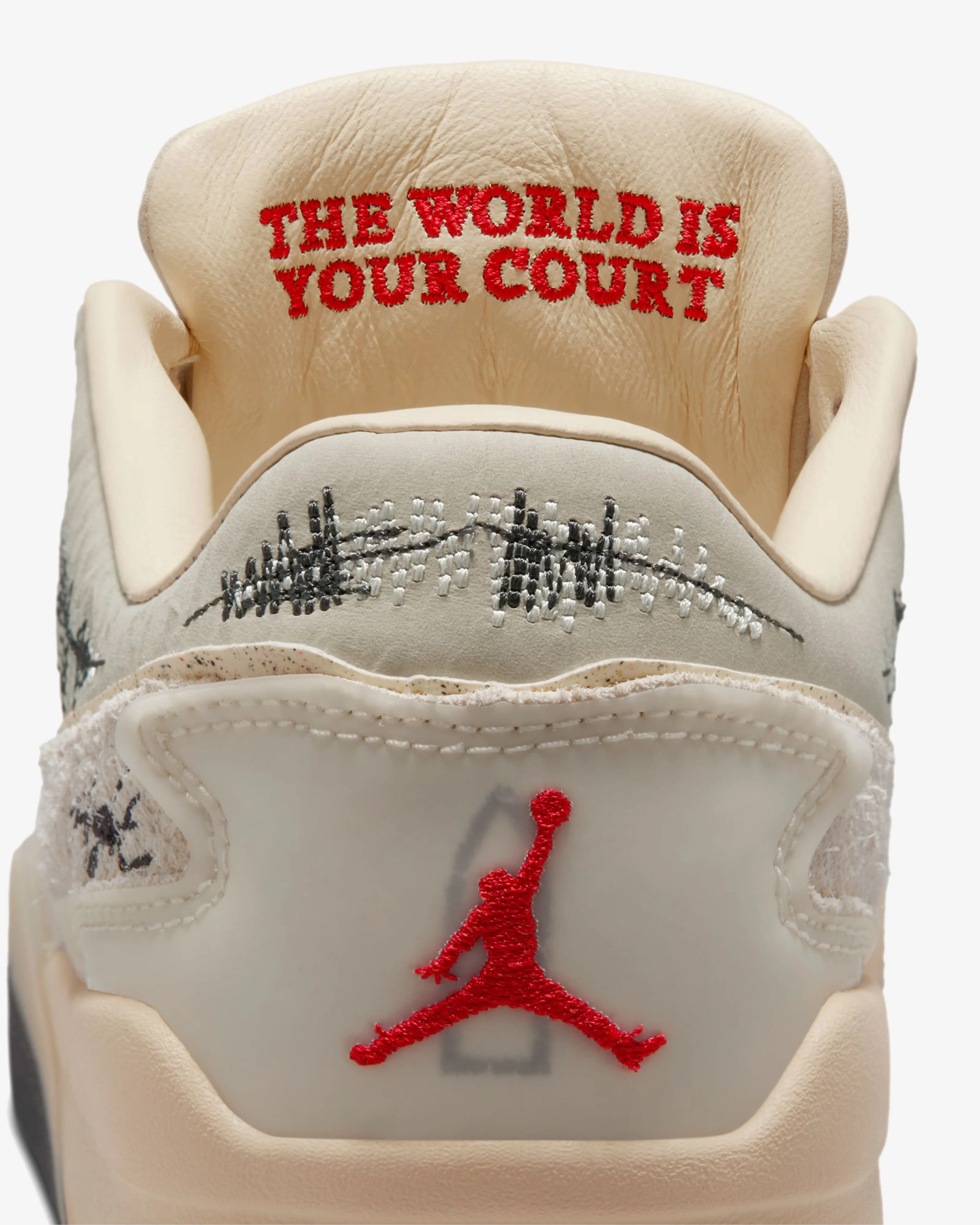 Nike x Téla - Women's Air Jordan Flight Court SP Sneakers - (Coconut Milk/Noir) - Image 8