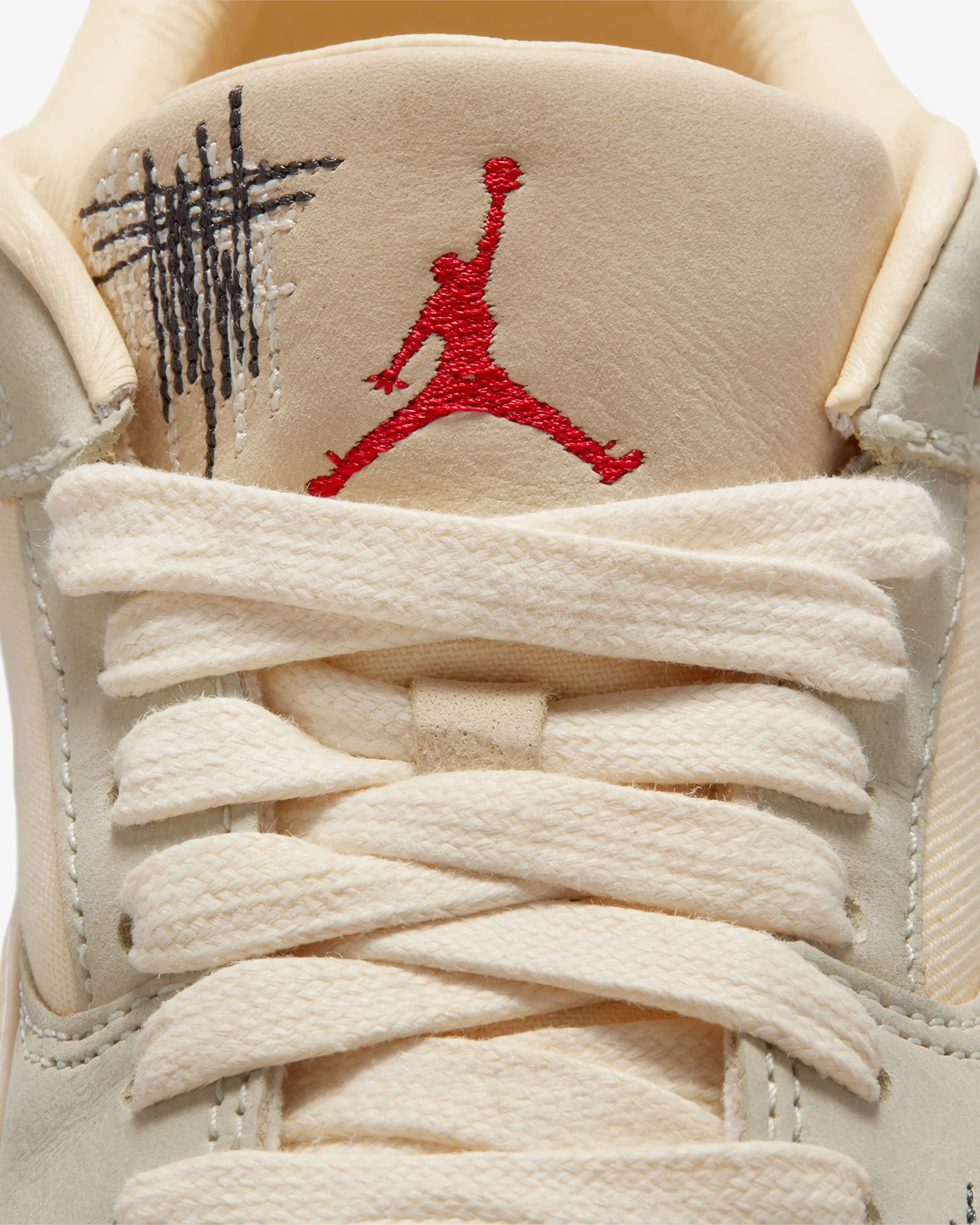 Nike x Téla - Women's Air Jordan Flight Court SP Sneakers - (Coconut Milk/Noir) - Image 9