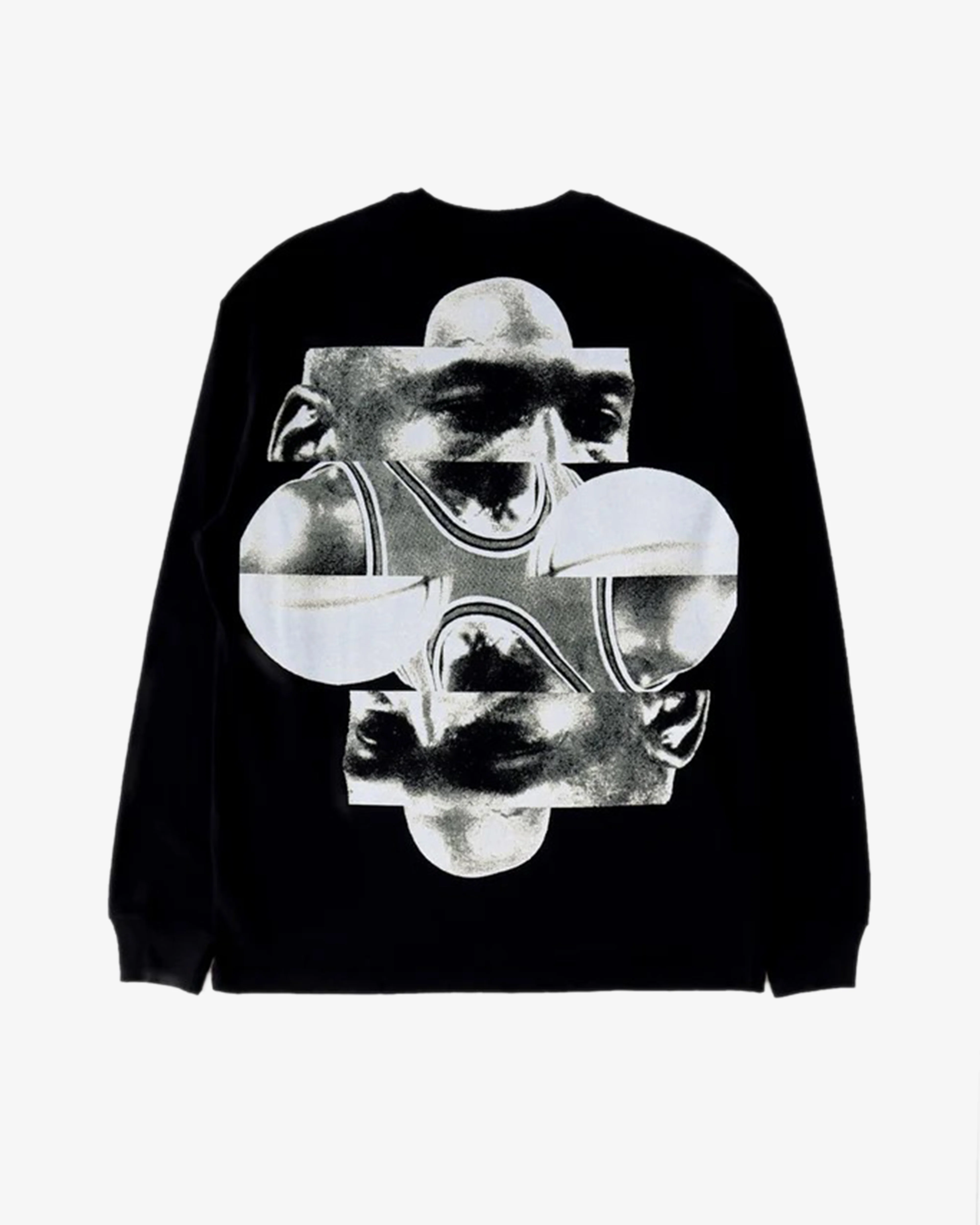 Nike - Men's Air Jordan Longsleeve OS T-Shirt - (Black/Equator Blue) - Image 2