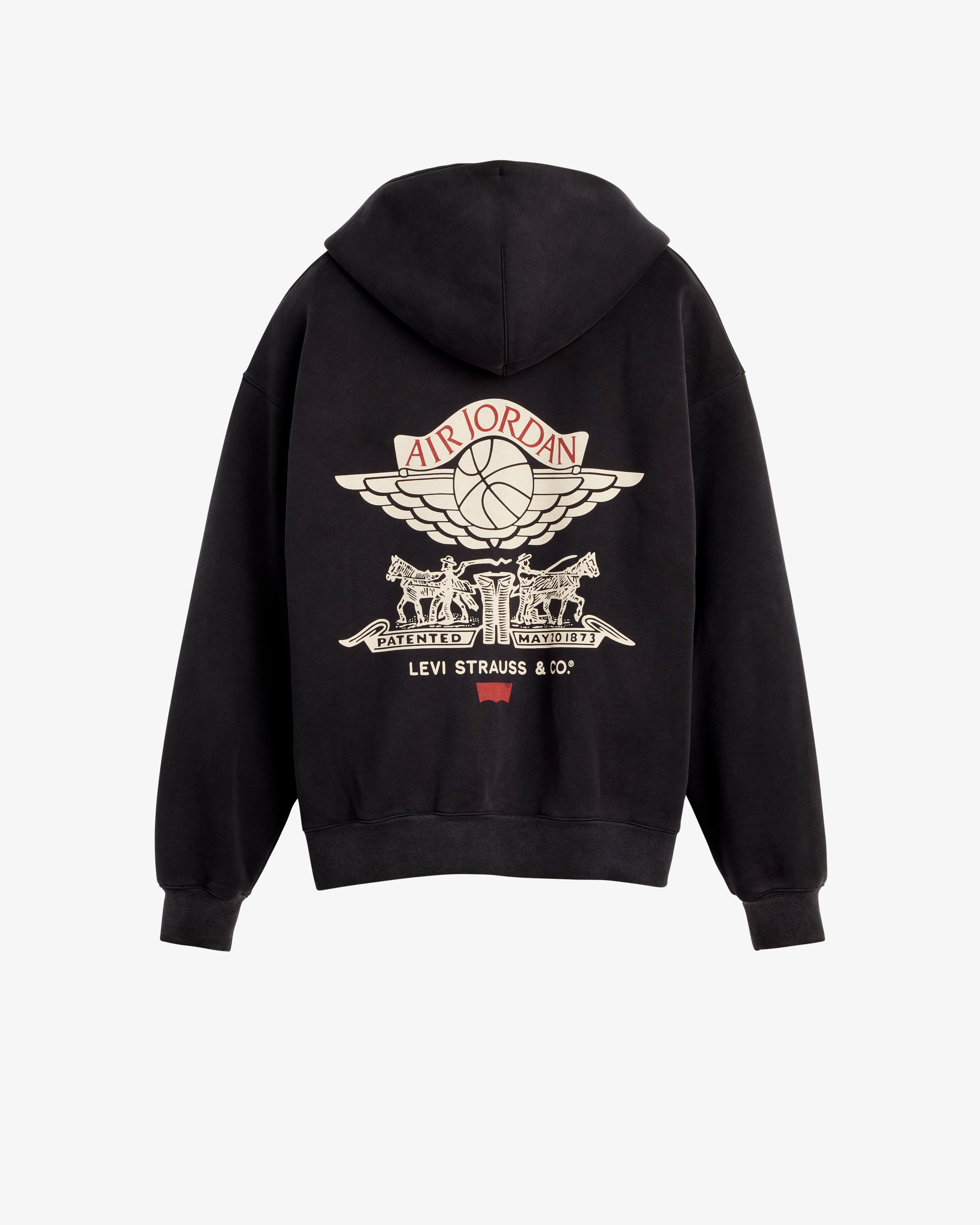 Nike - Levi's Men's Air Jordan Hoodie - (Black/Ivory) - Image 2