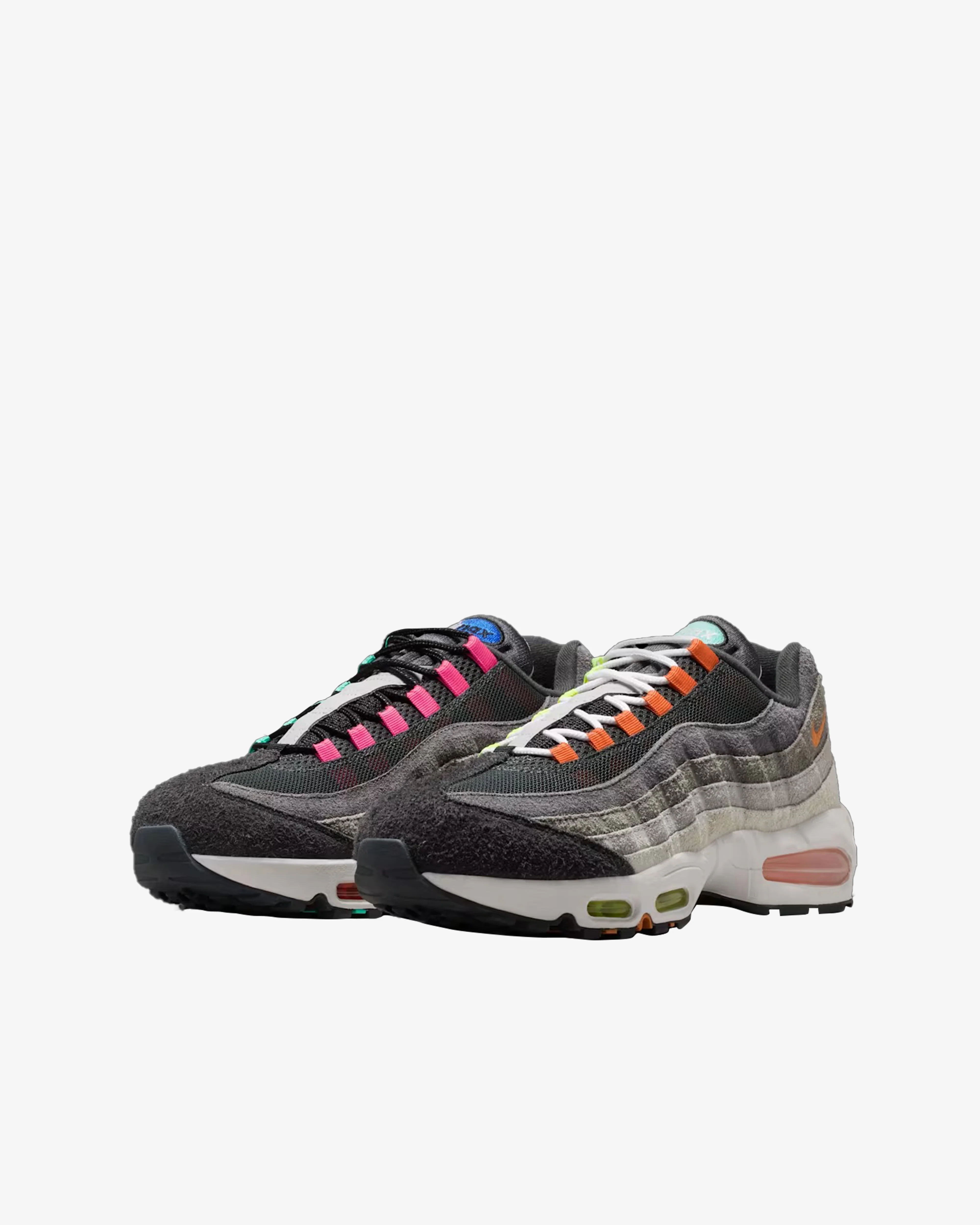 Nike - Men's Air Max 95 Big Bubble Sneakers - (Turquoise/Red) - Image 5