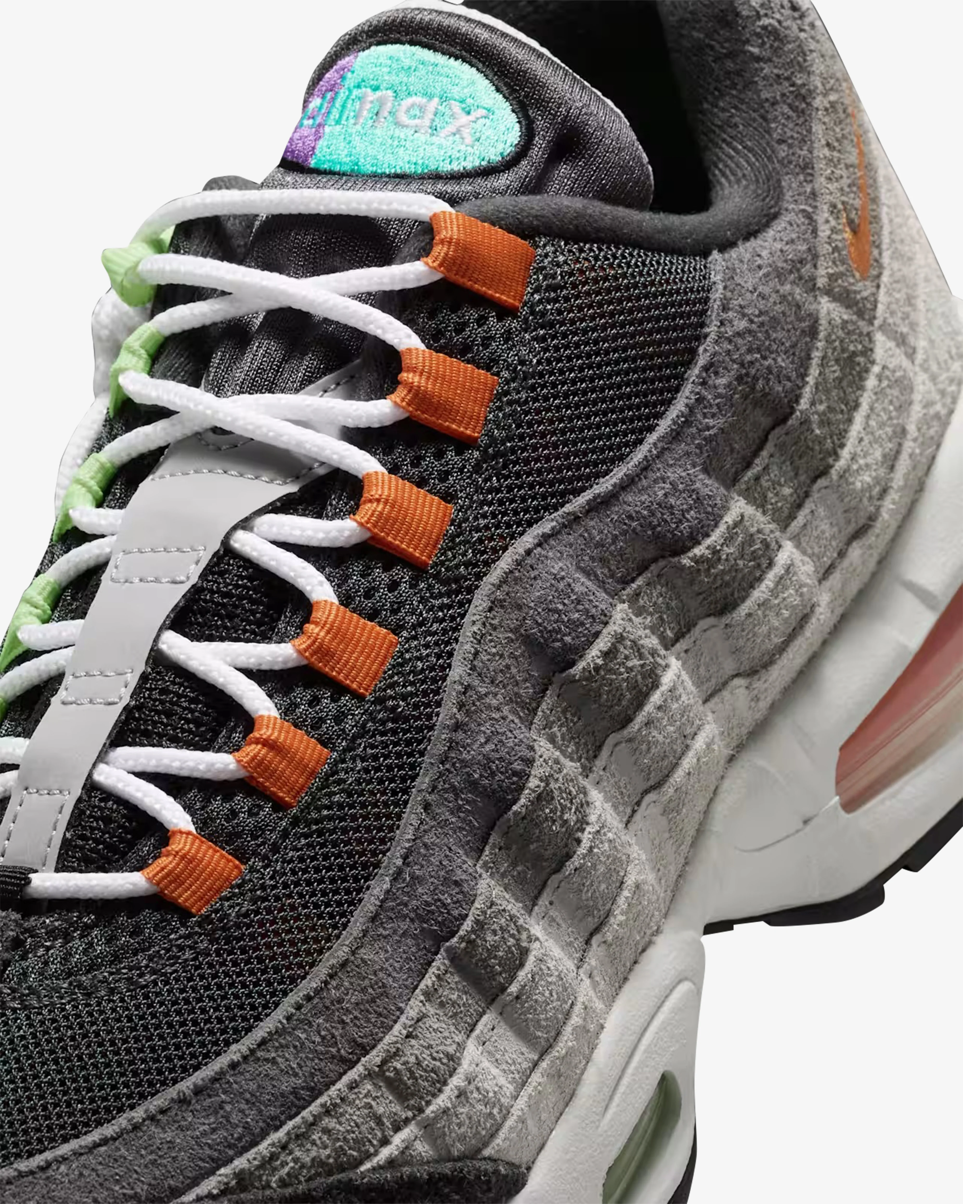 Nike - Men's Air Max 95 Big Bubble Sneakers - (Turquoise/Red) - Image 6