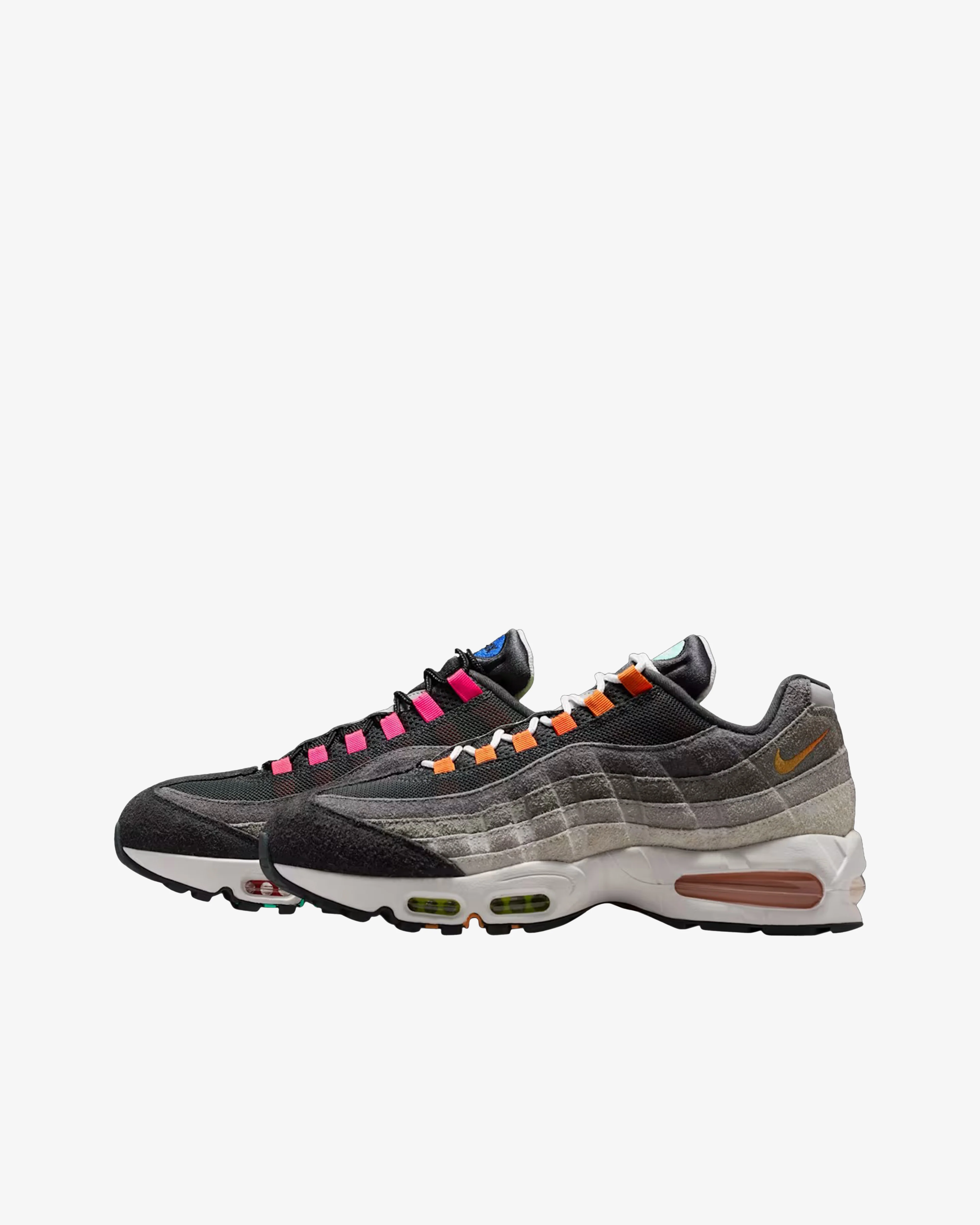 Nike - Men's Air Max 95 Big Bubble Sneakers - (Turquoise/Red) - Image 8
