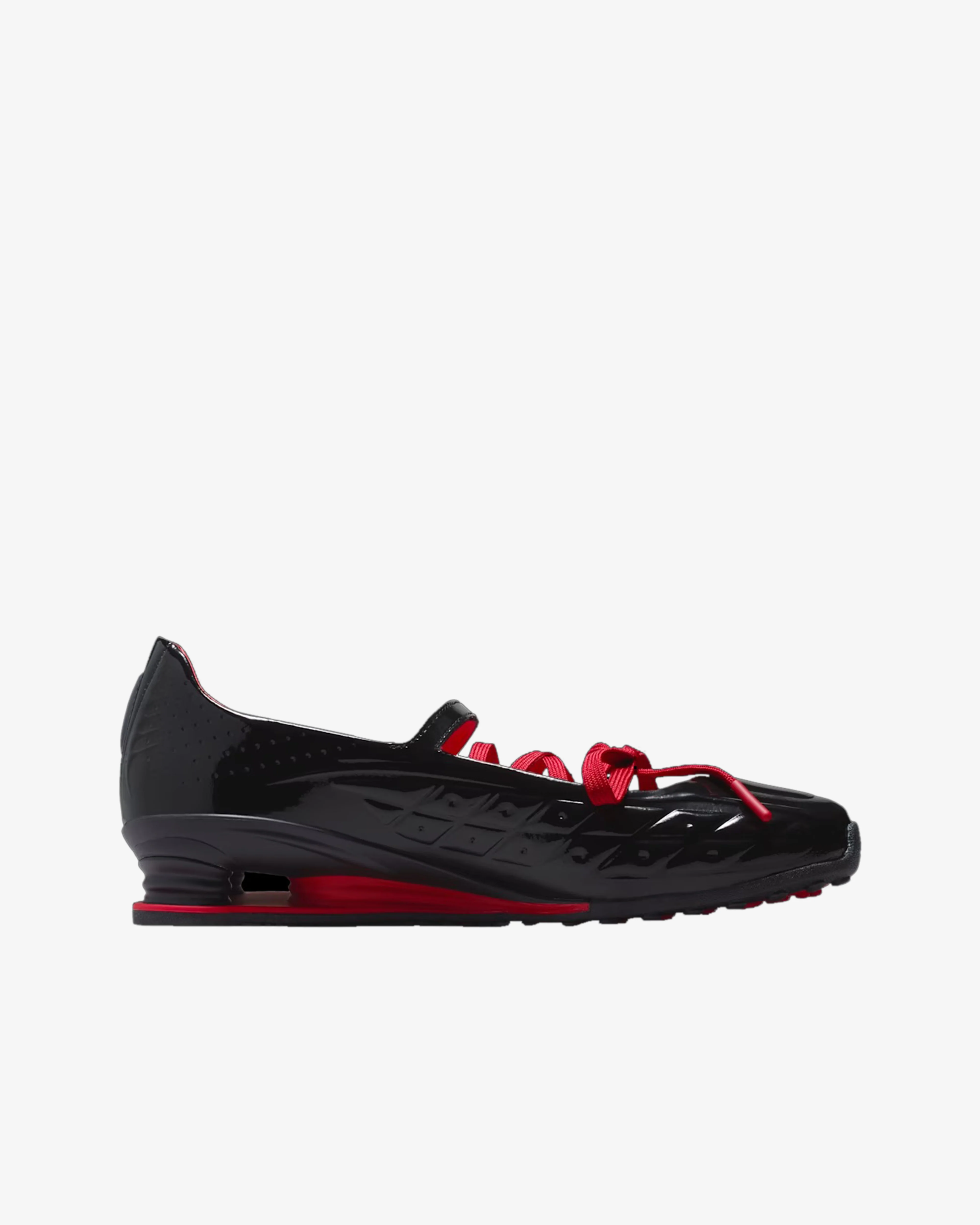Nike - Women's LABELHOOD Shox Z Calistra Sneakers - (Black/Red) - Image 3