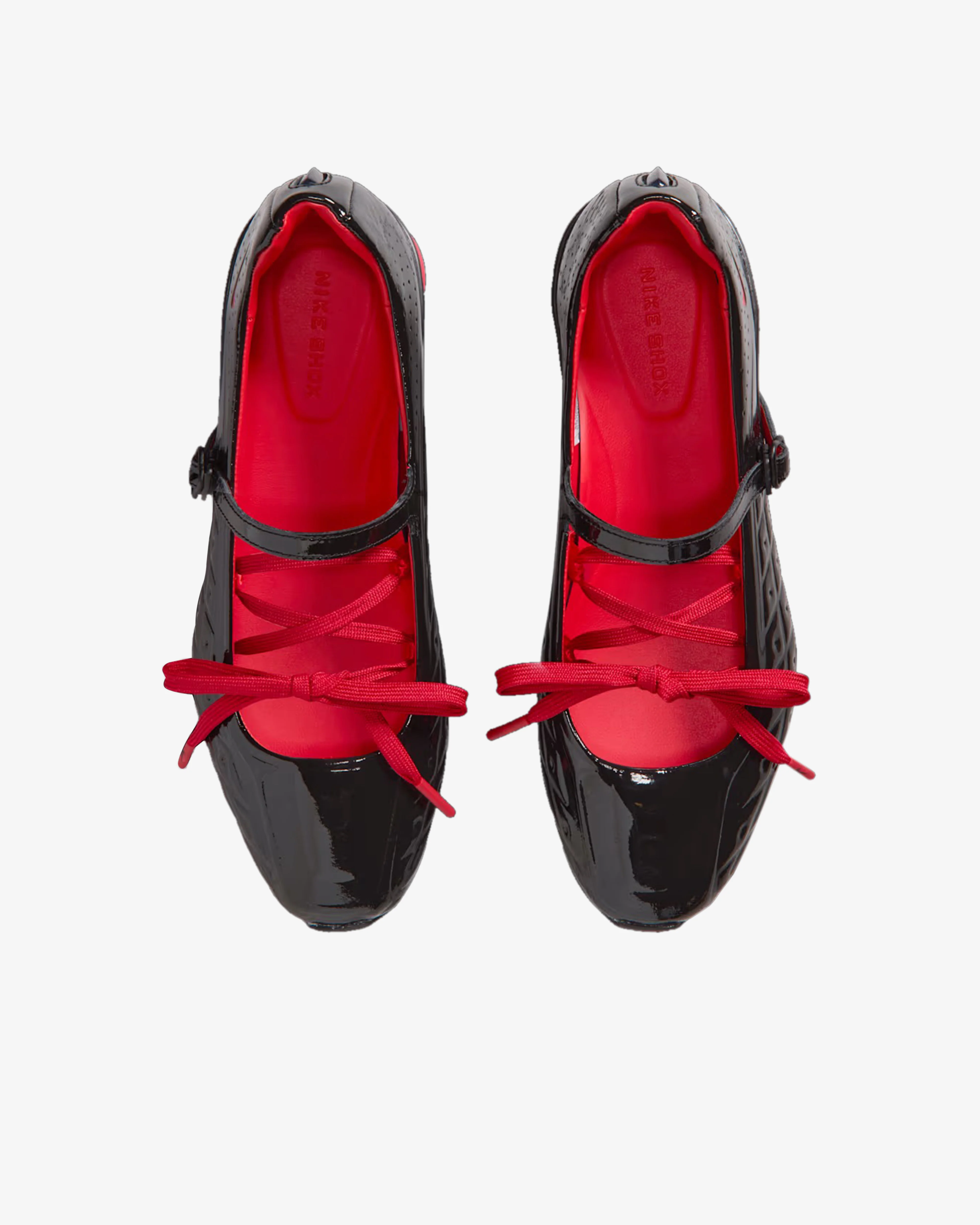 Nike - Women's LABELHOOD Shox Z Calistra Sneakers - (Black/Red) - Image 4