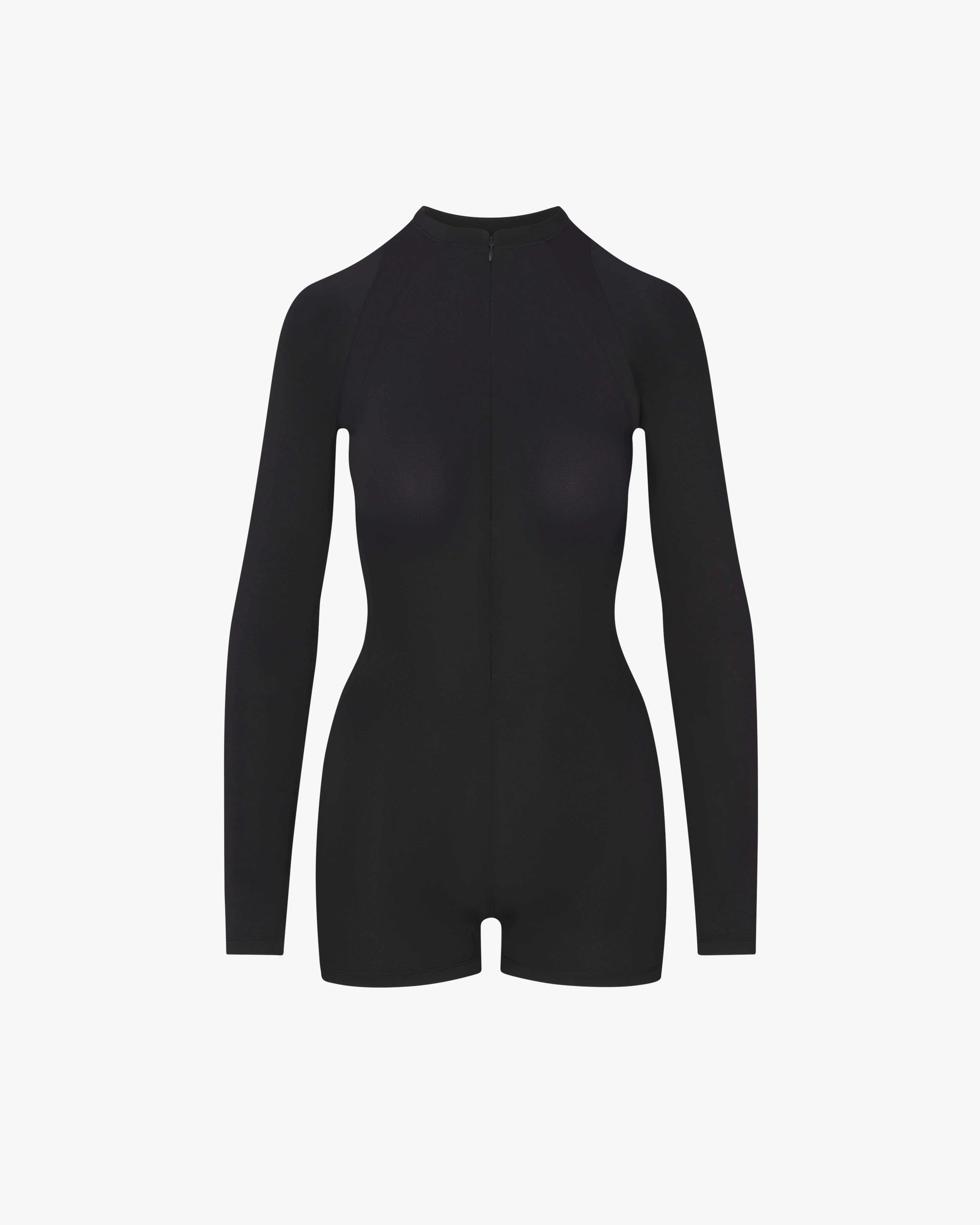 NikeSKIMS - Women's Airy Long-Sleeve One-Piece - (Obsidian)