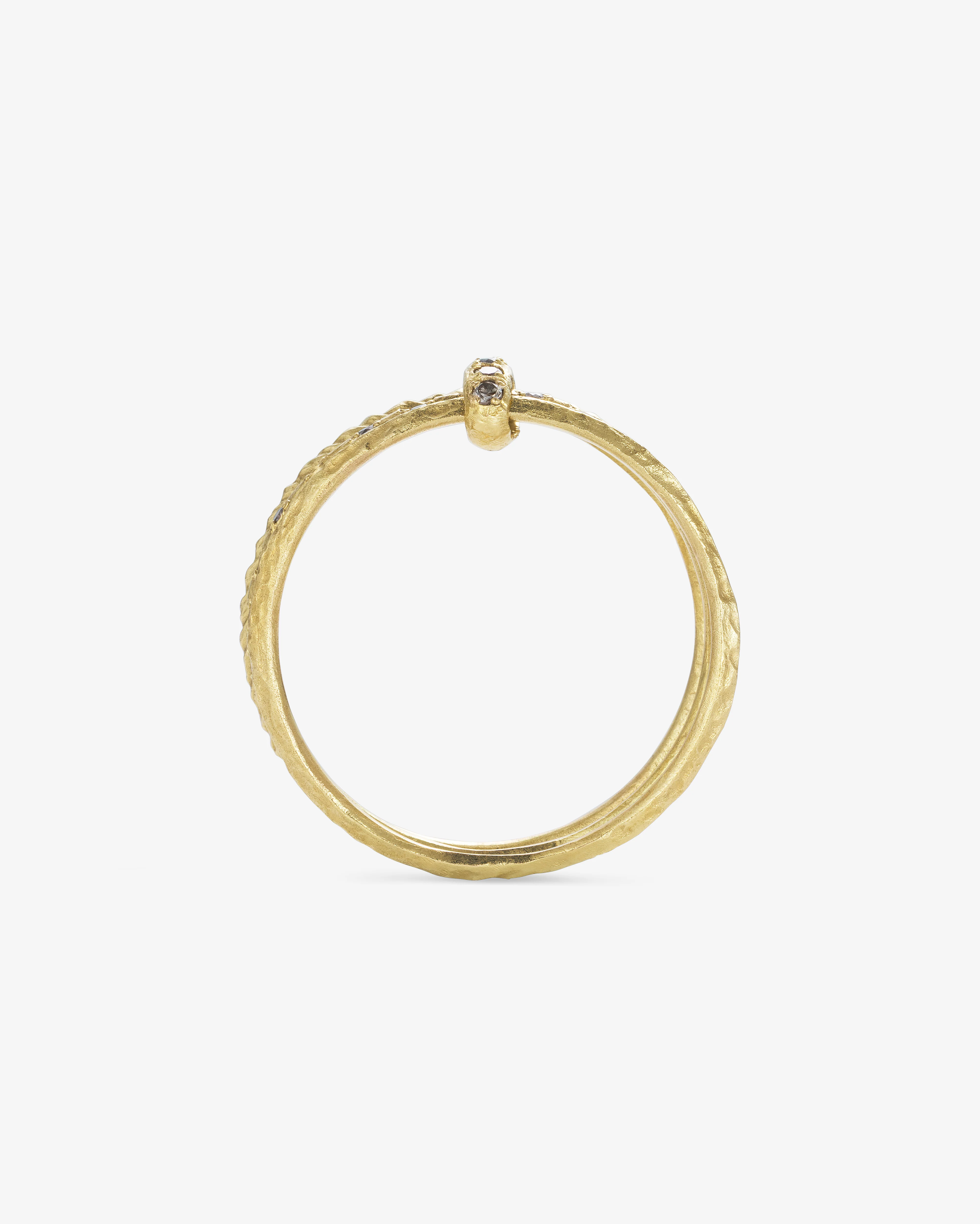 Noguchi Bijoux - Women's Rings with Brown Diamonds - (Yellow Gold) - Image 3