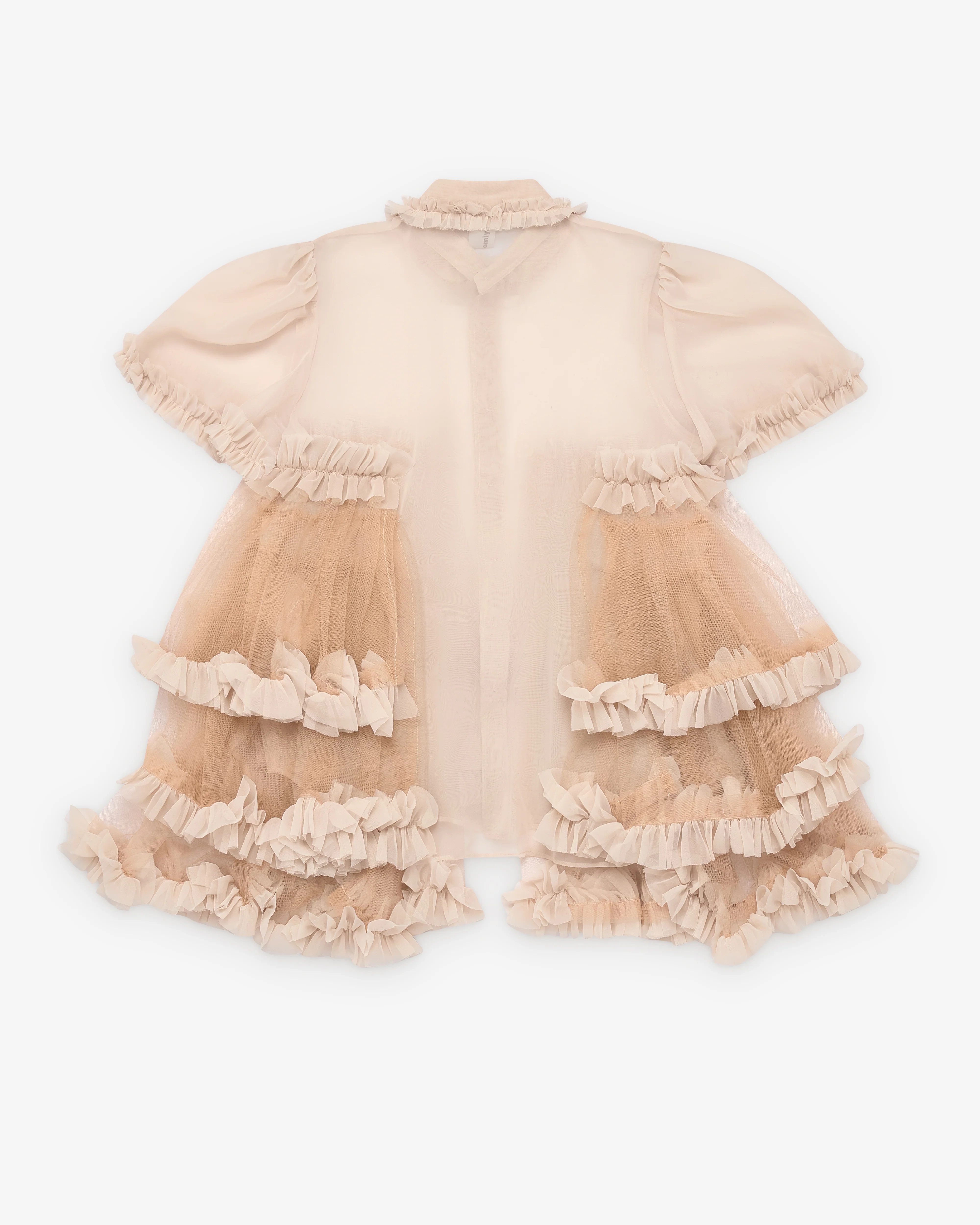 Noir Kei Ninomiya - Women's Tiered Georgette Blouse - (Beige) - Image 2