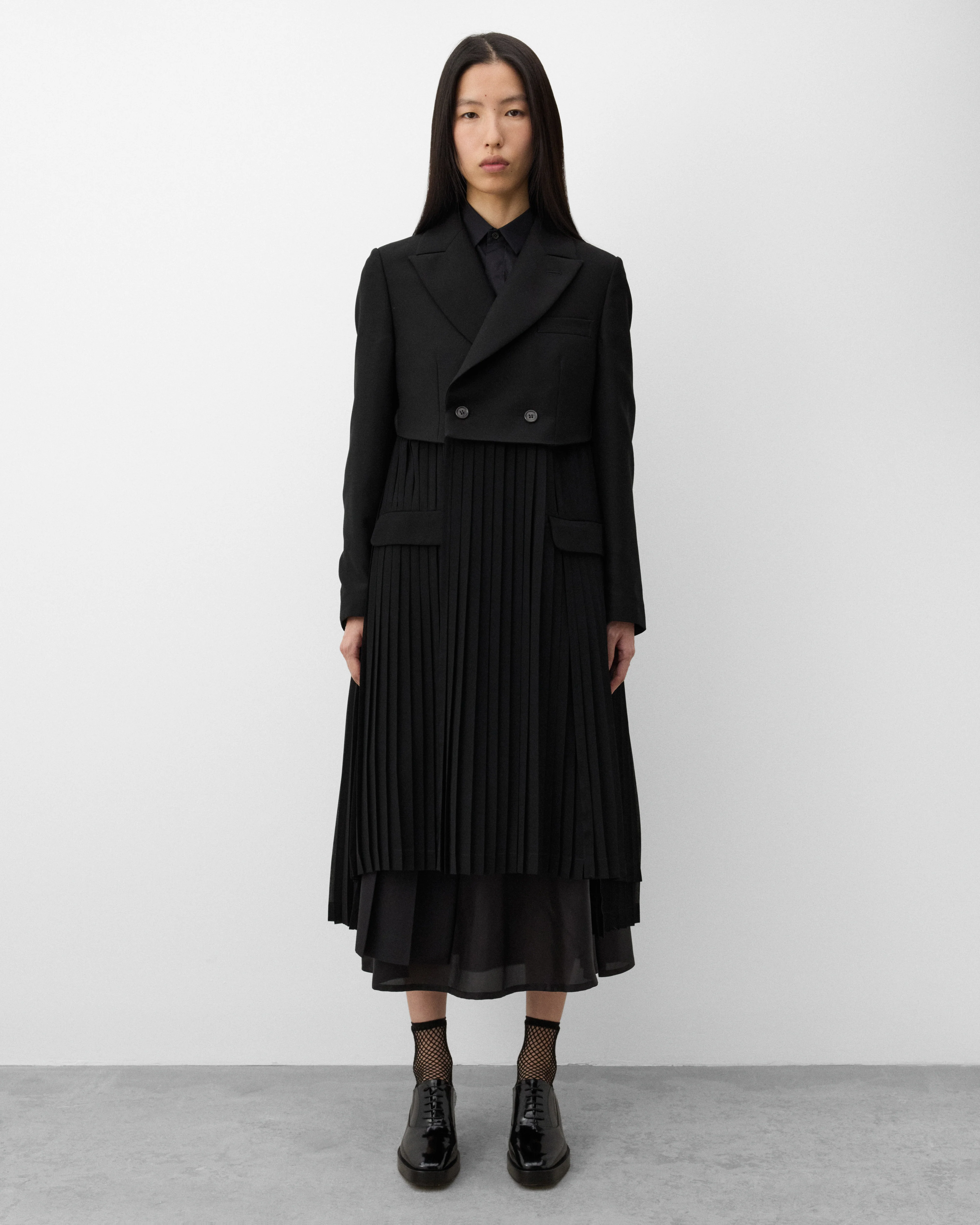 Noir Kei Ninomiya - Women's Pleated Blazer Coat - (Black) - Image 3