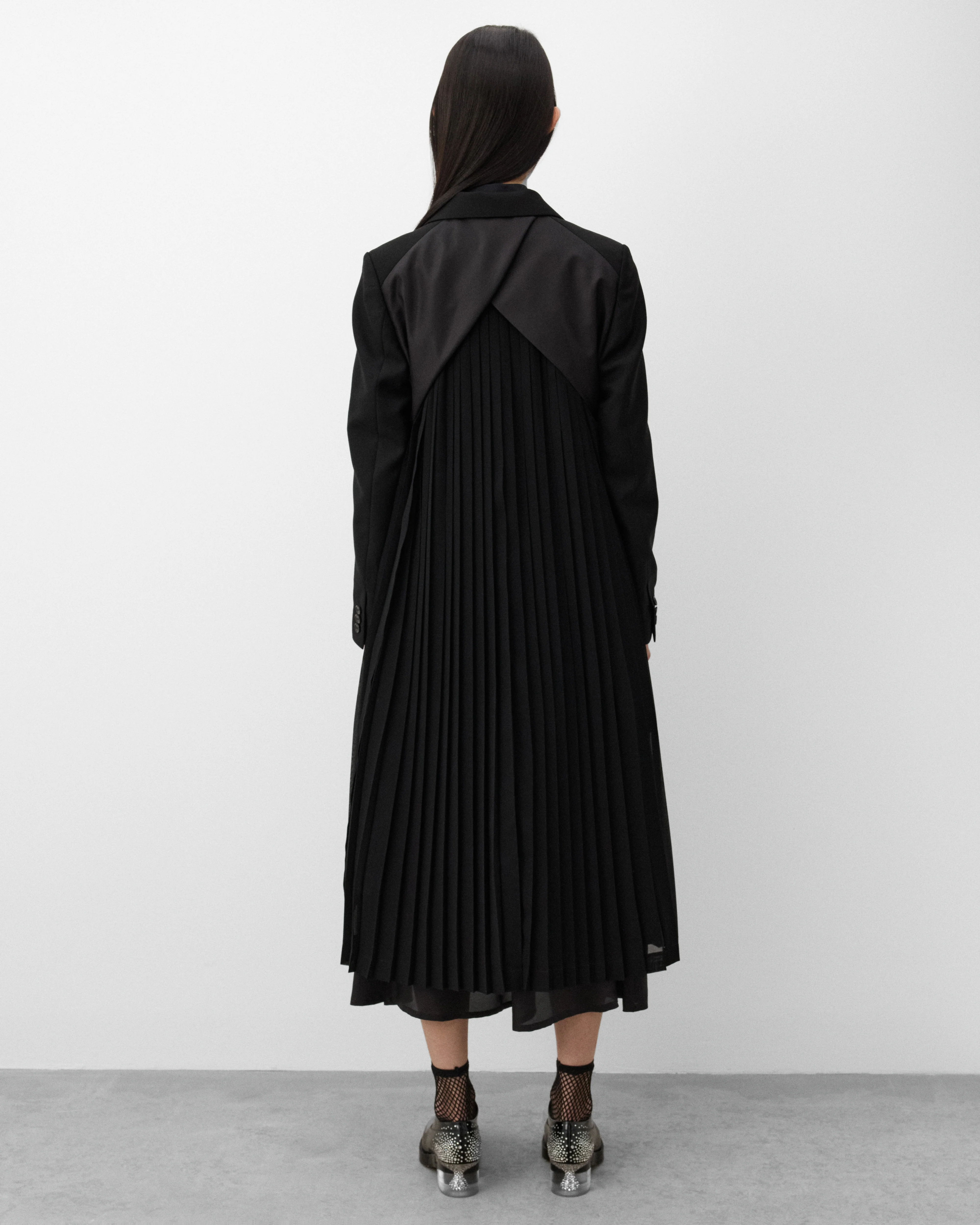 Noir Kei Ninomiya - Women's Pleated Blazer Coat - (Black) - Image 5