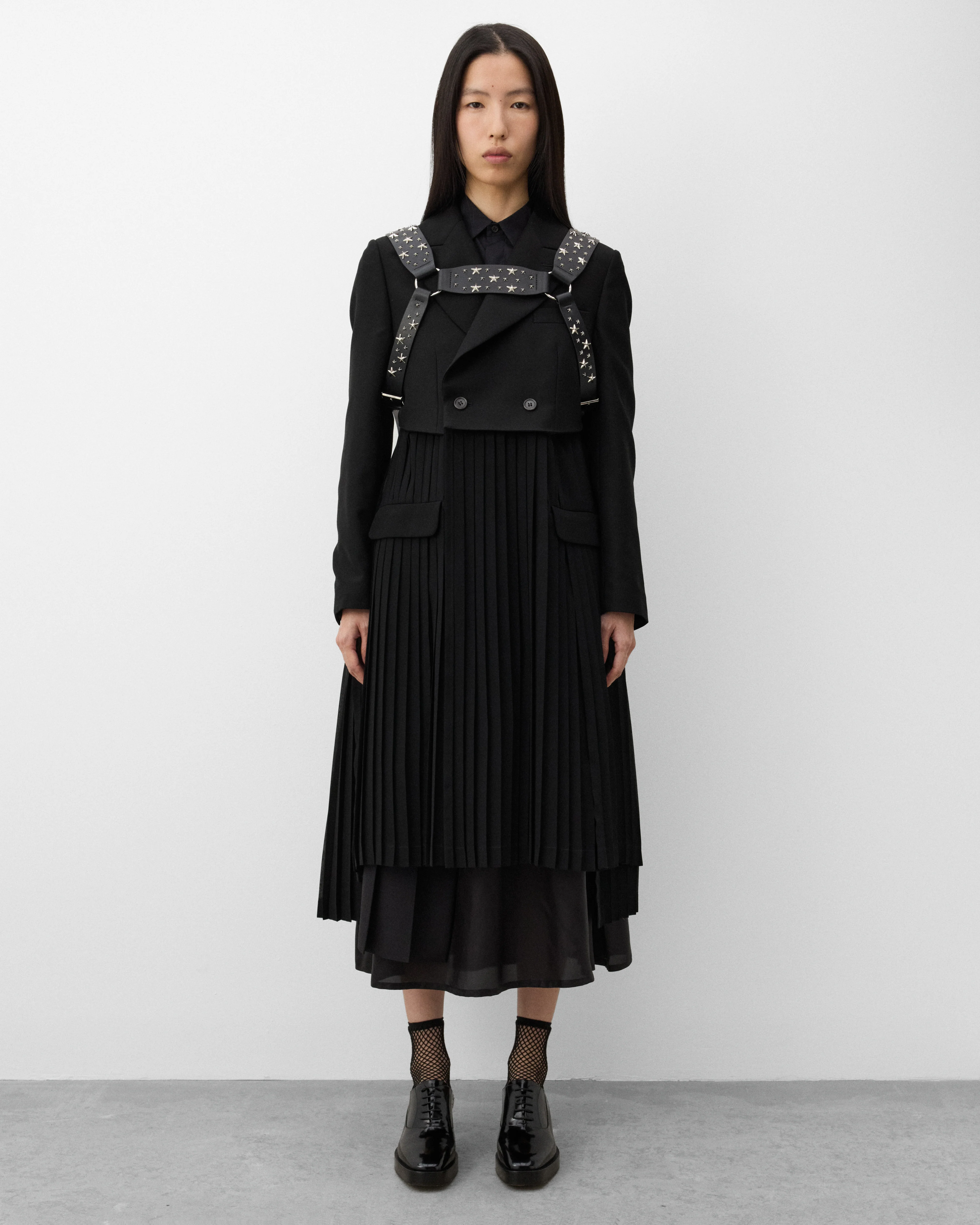 Noir Kei Ninomiya - Women's Pleated Blazer Coat - (Black) - Image 6