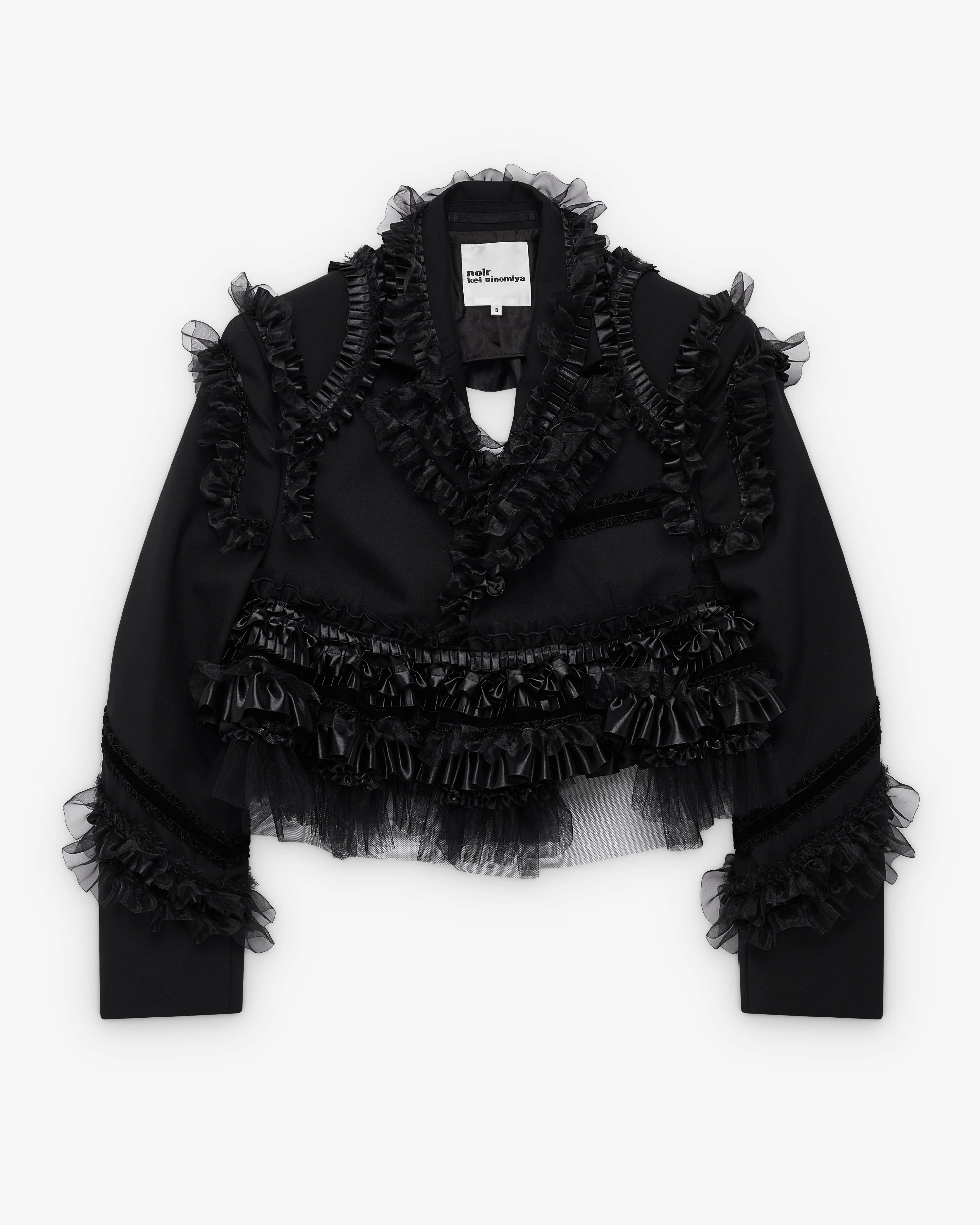 Noir Kei Ninomiya - Women's Cropped Tulle Blazer - (Black)