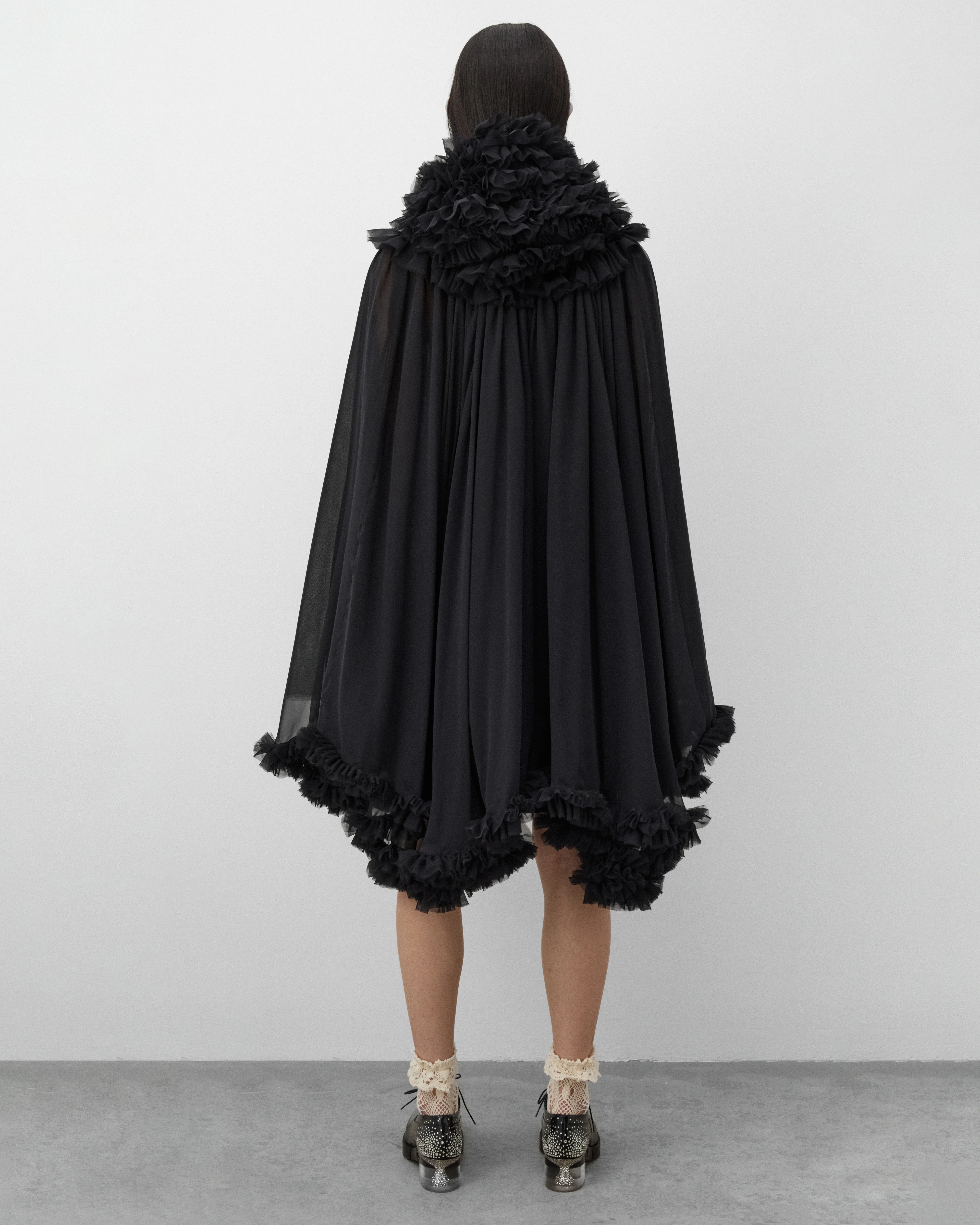 Noir Kei Ninomiya - Women's Georgette Jacket - (Black) - Image 5