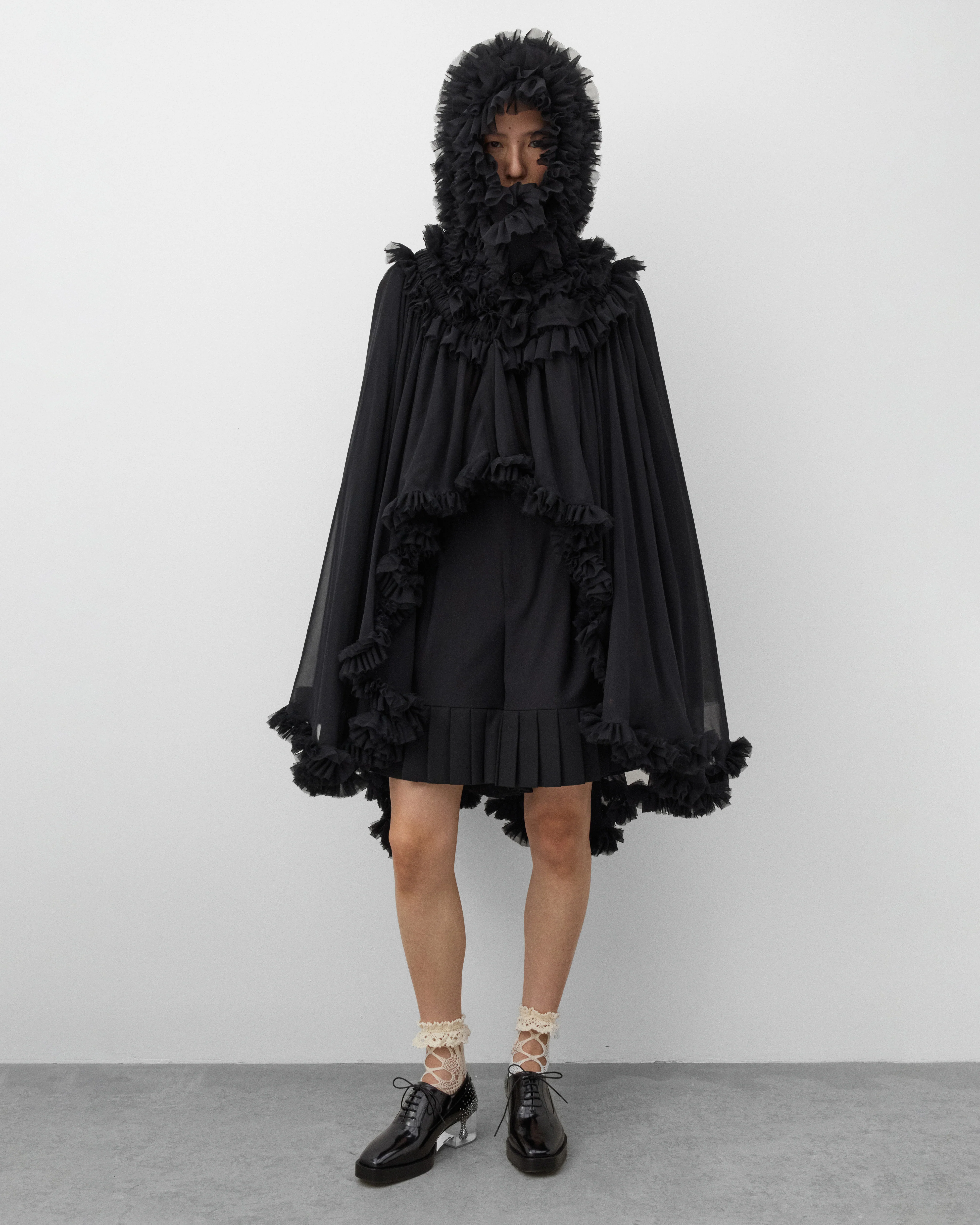 Noir Kei Ninomiya - Women's Georgette Jacket - (Black) - Image 6