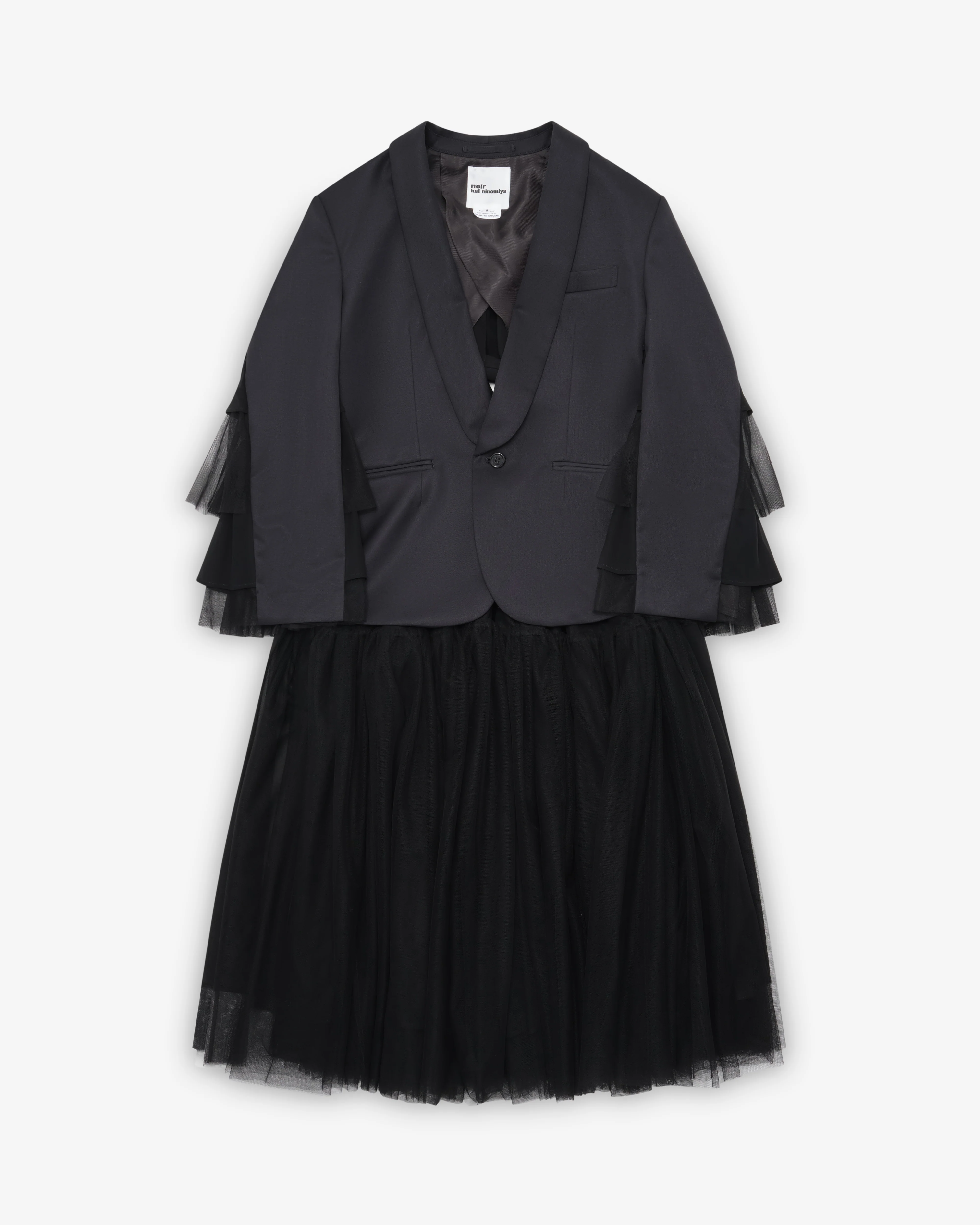Noir Kei Ninomiya - Women's Tulle-Layered Jacket - (Black)