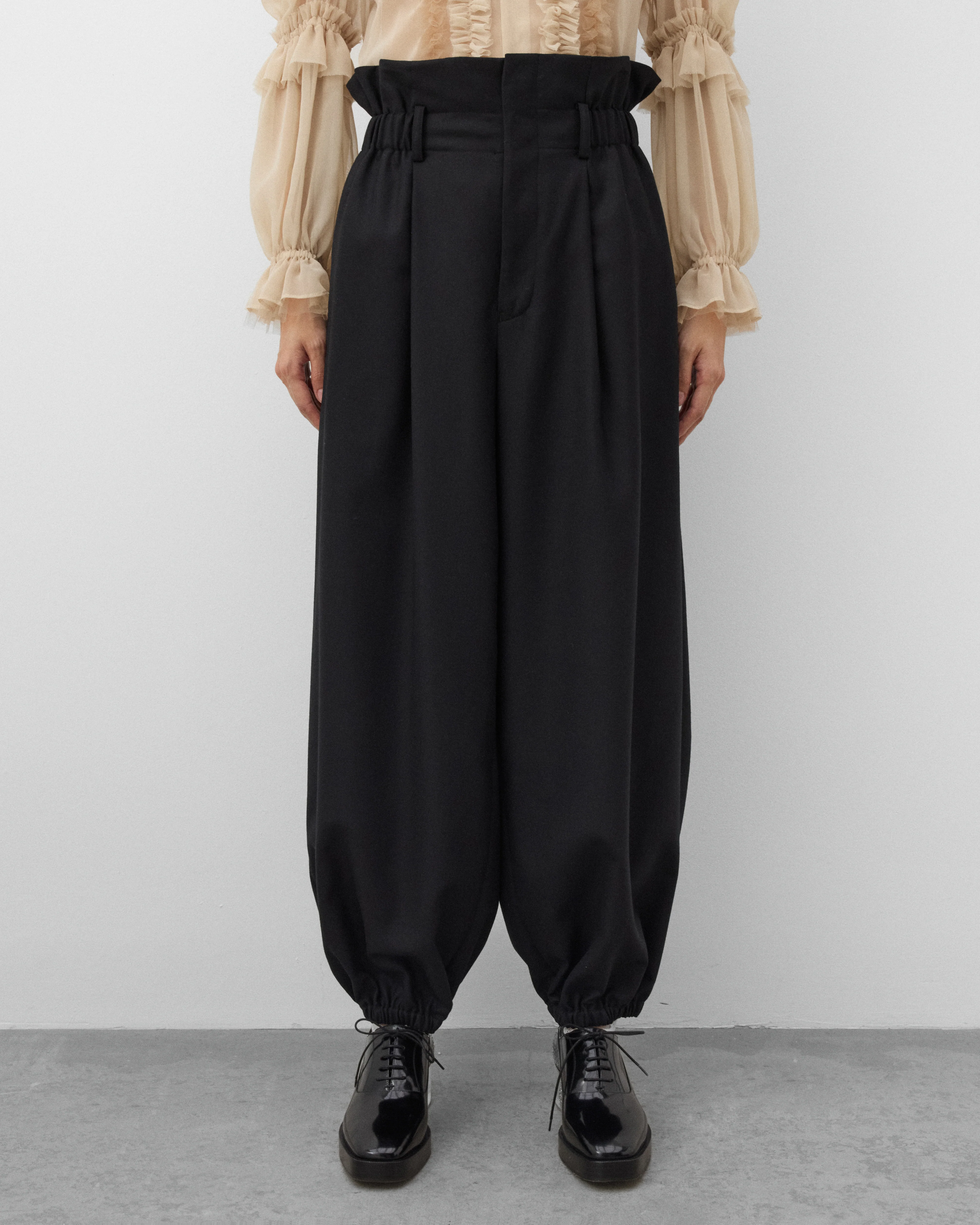 Noir Kei Ninomiya - Women's High Waist Pleated Trousers - (Black) - Image 3
