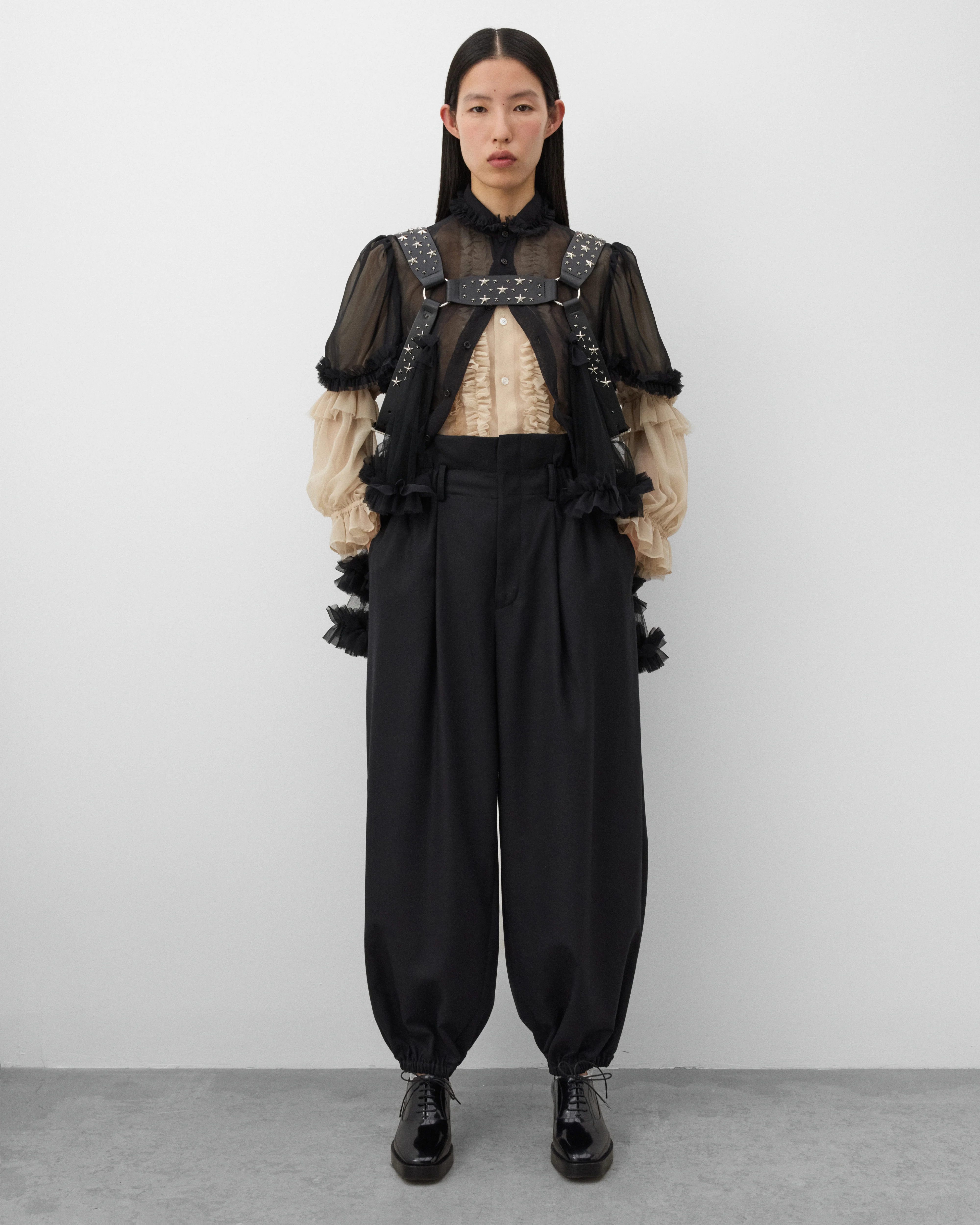 Noir Kei Ninomiya - Women's High Waist Pleated Trousers - (Black) - Image 6