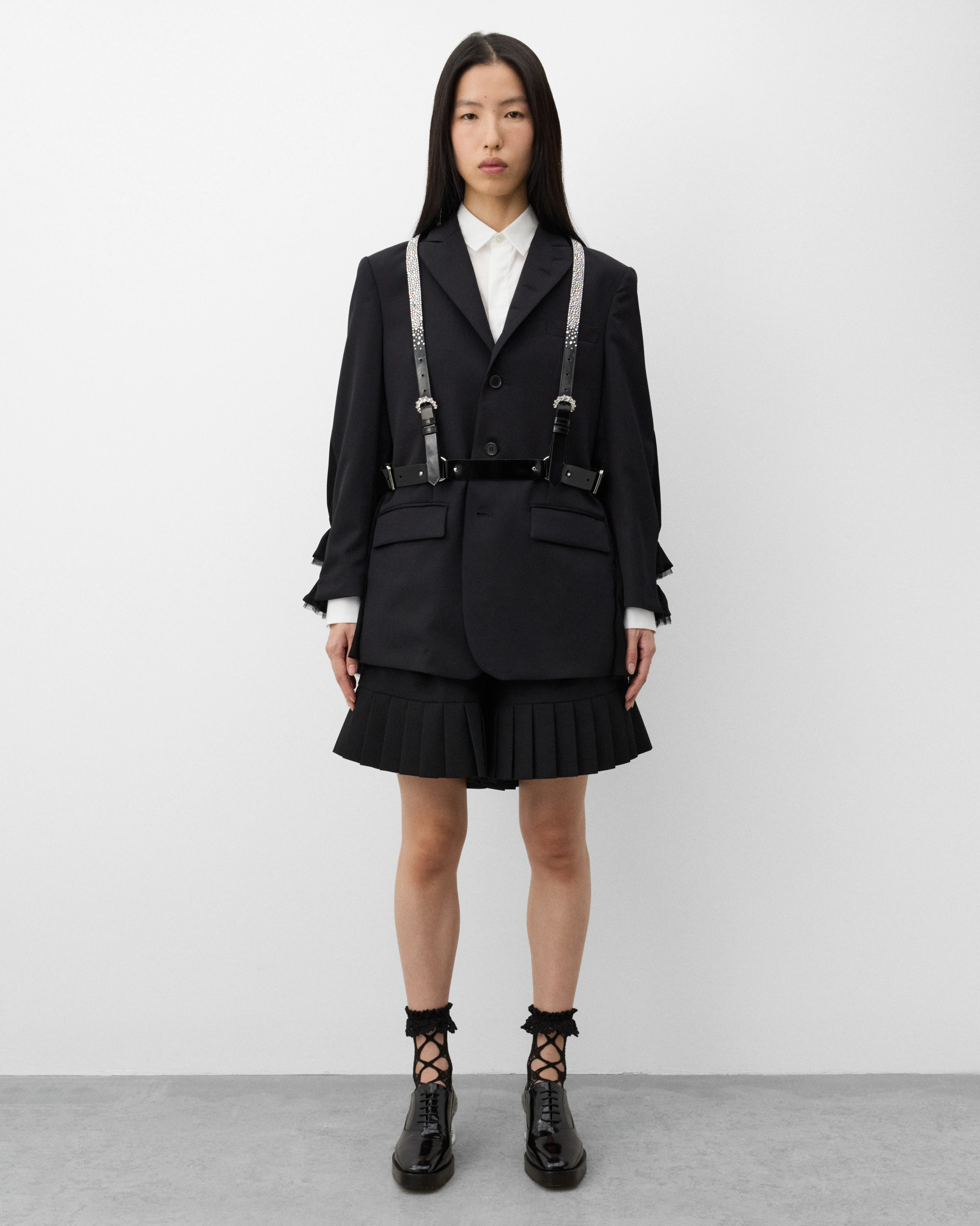 Noir Kei Ninomiya - Women's Pleated Shorts - (Black) - Image 6