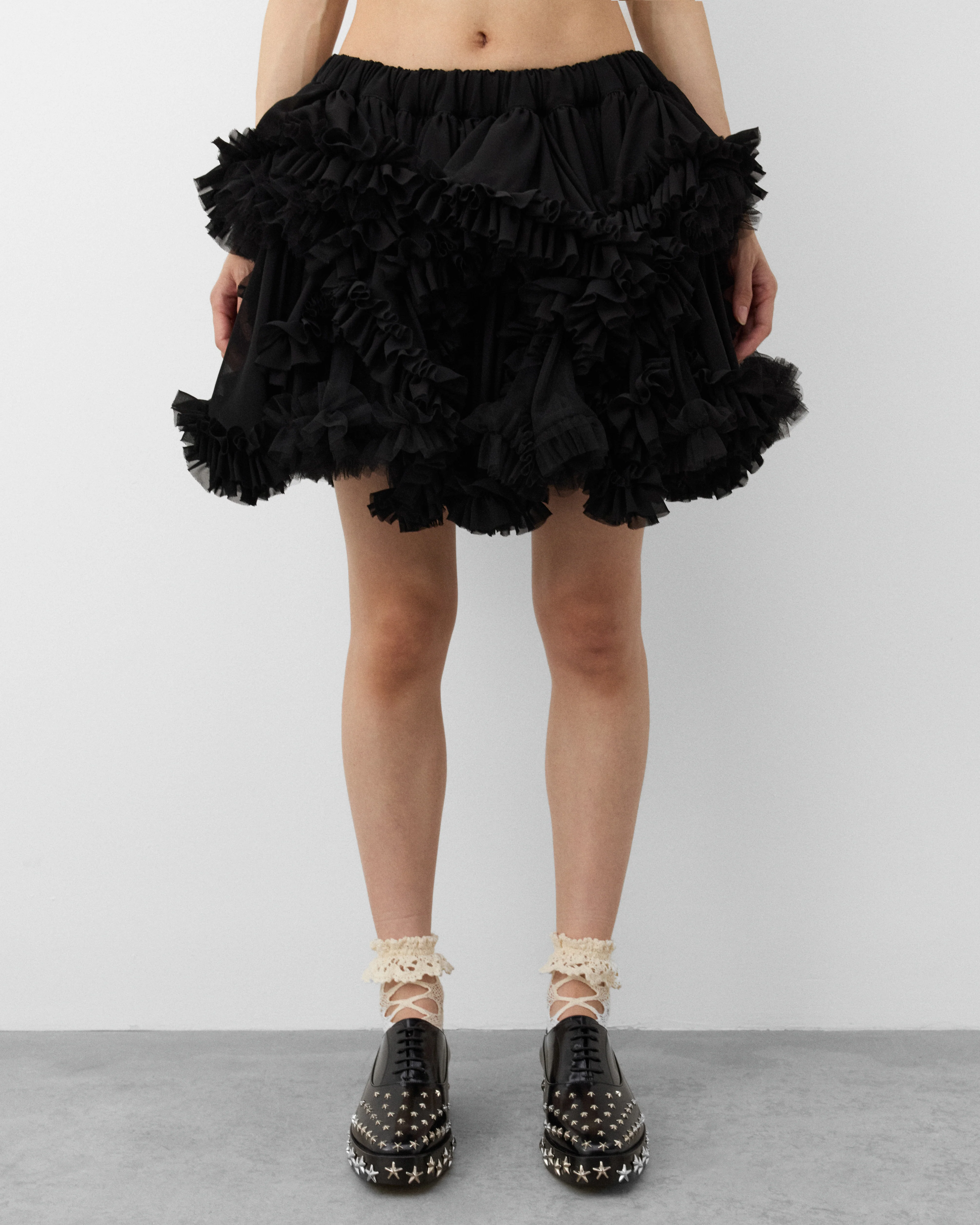 Noir Kei Ninomiya - Women's Tulle Mini Skirt - (Black) - Image 3